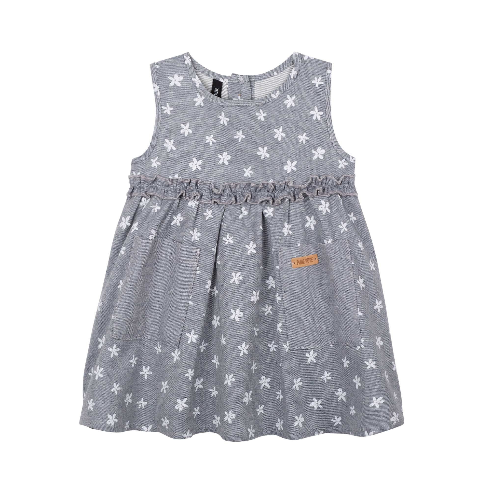 pure pure by BAUER Erstlingsmütze PurePure Kids Mini Kleid Denim