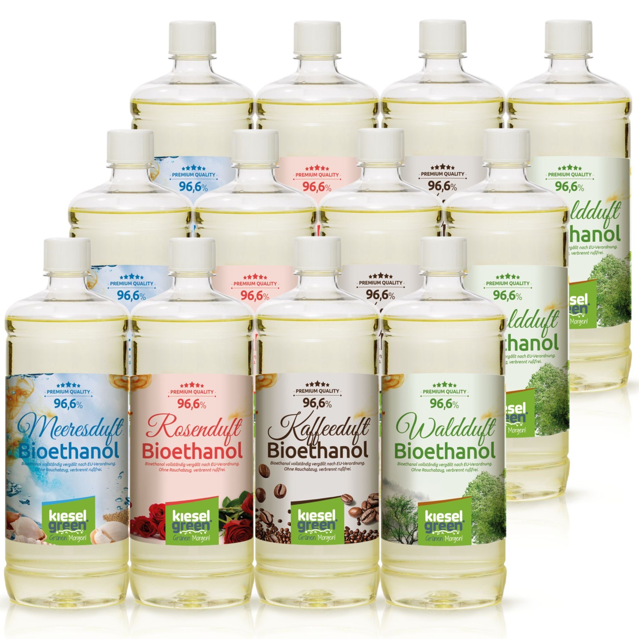 KieselGreen Bioethanol KieselGreen Bioethanol Flasche 12 x 1 Liter mit Duft günstig online kaufen