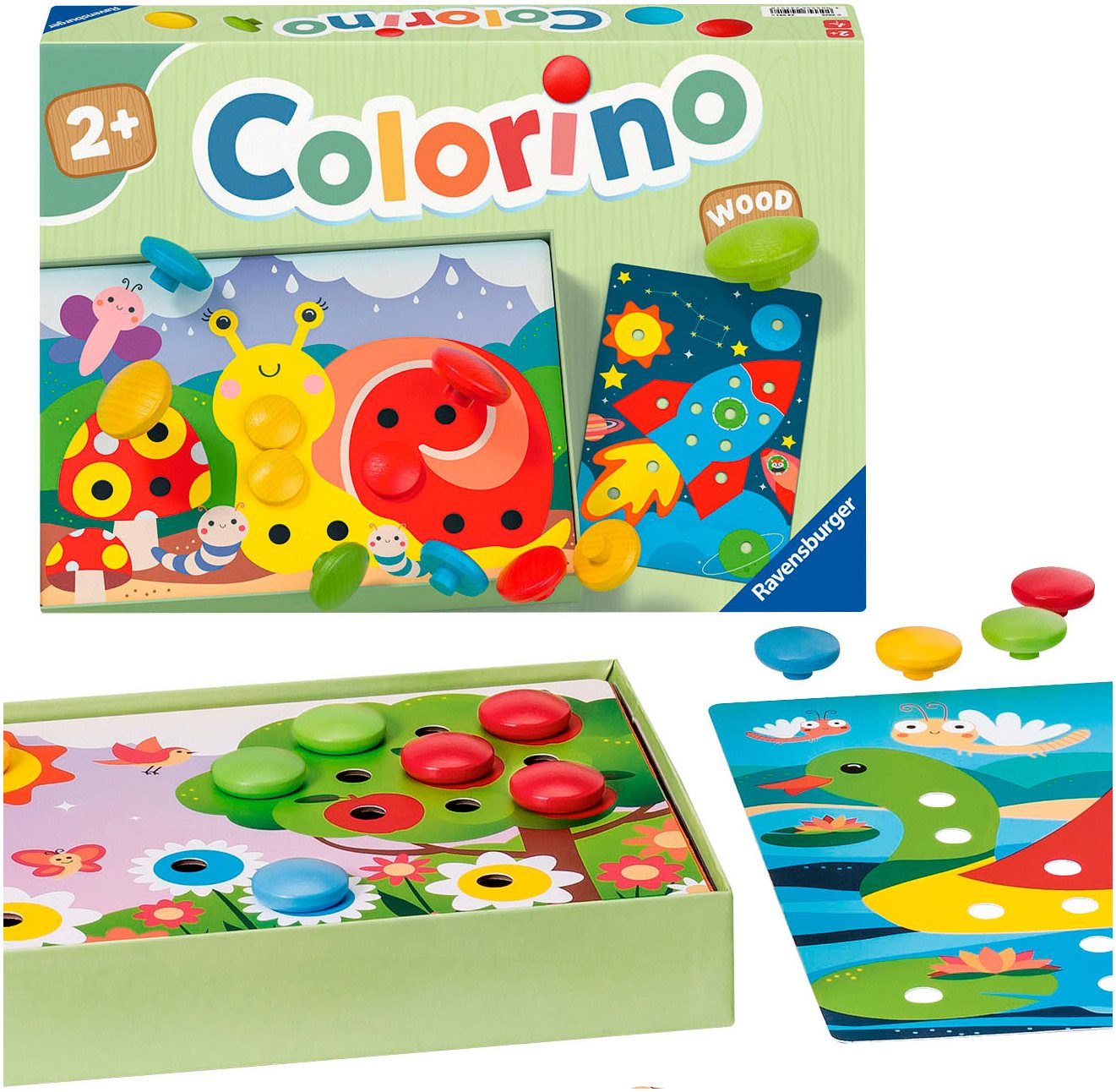 Ravensburger Spiel Mein Holz-Colorino, Kinderspiel, Made in Europe