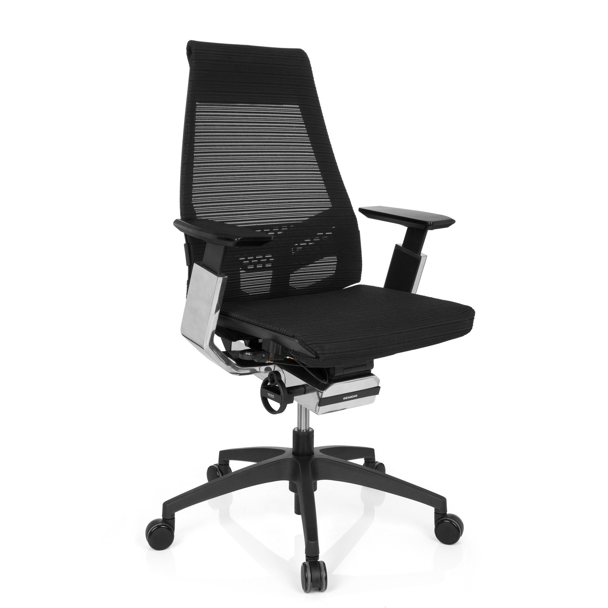 BLACK OFFICE Bürostuhl CM Netzstoff Drehstuhl ergonomisch (1 SMART GENIDIA St), Schreibtischstuhl hjh Profi
