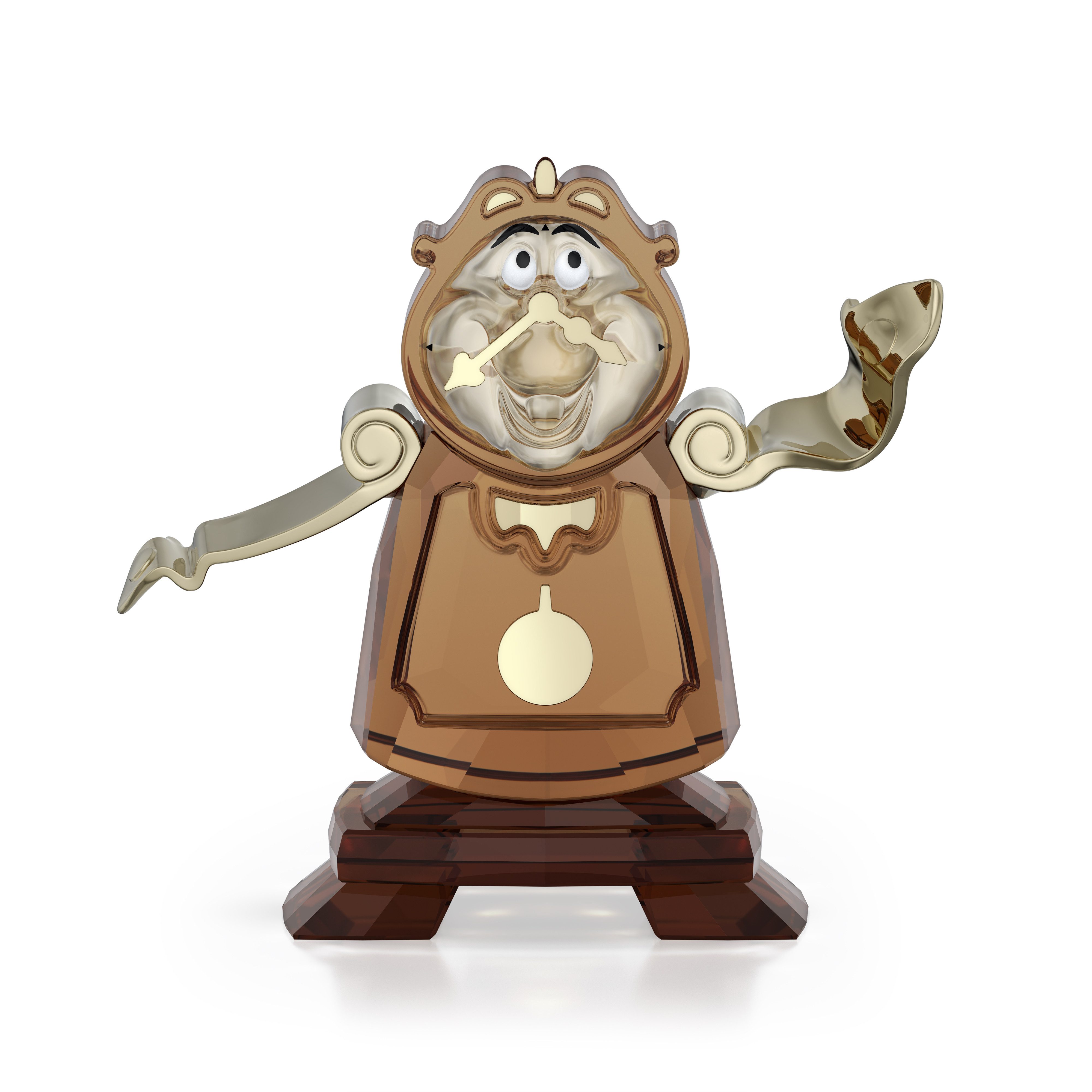 Swarovski Dekofigur Kristallfigur Sammelfigur BEAUTY AND THE BEAST COGSWORTH VON UNRUH (1 St), Swarovski® Kristall mit schwarzem und weißem Emaille