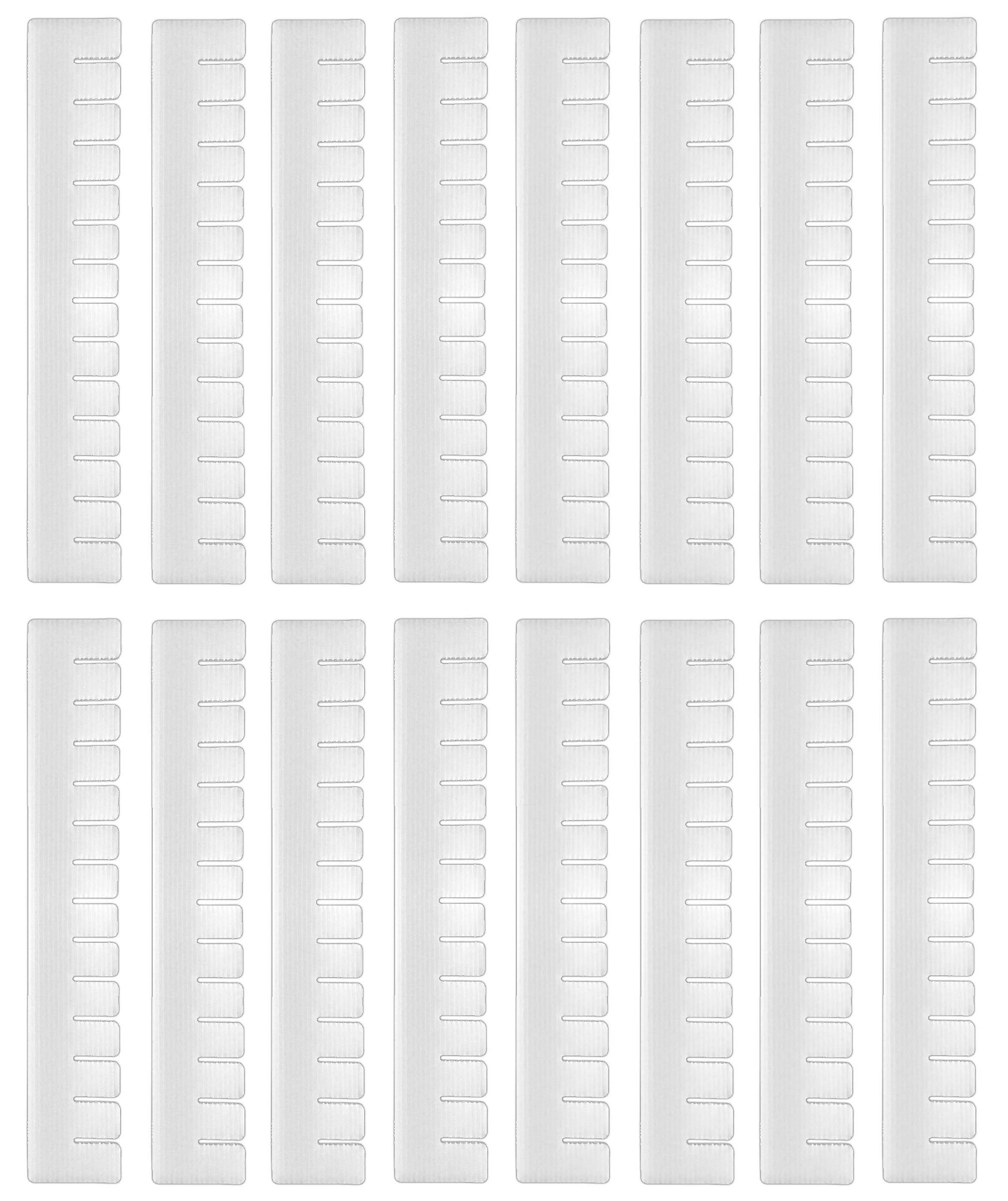 HAC24 Schubladeneinsatz Schubladeneinteiler Schubladentrenner Schubladeneinsatz Fachteiler (16 St), je 42 x 6,5 cm zuschneidbar