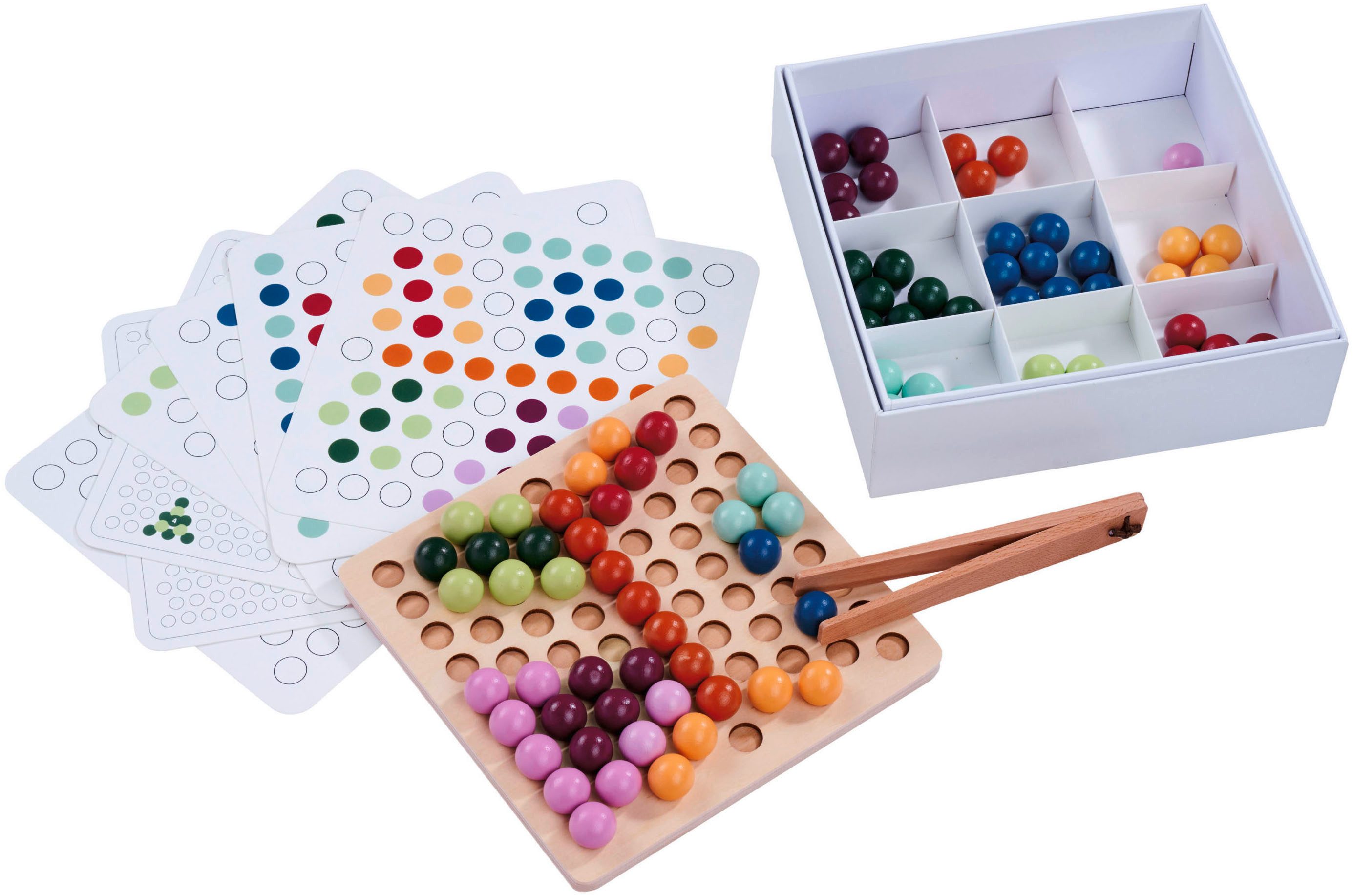 Eichhorn Steckspielzeug Montessori Sortierperlen