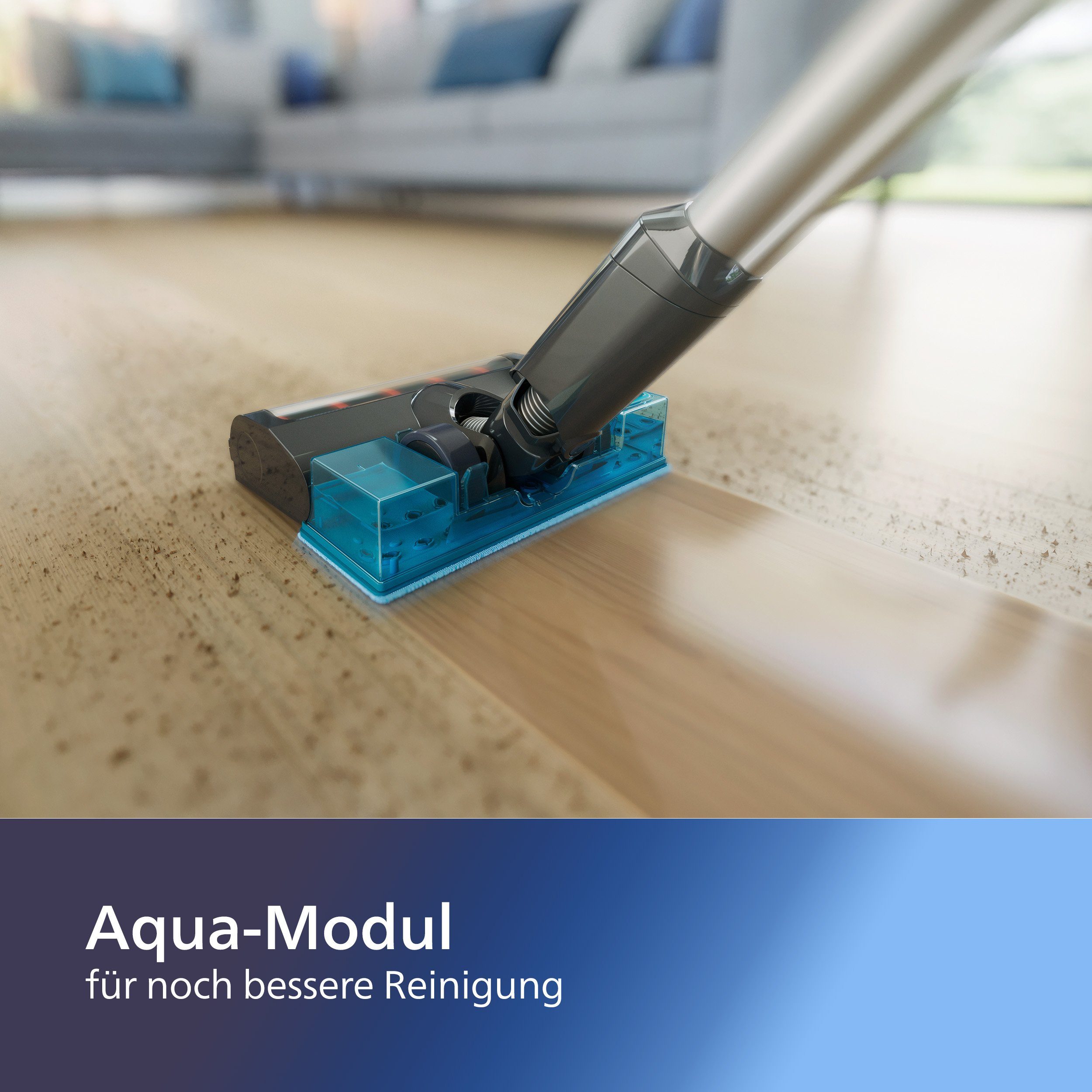 Philips Nass-Trocken-Sauger XC3133/01 Aqua 3000 Series “Tierexperte”, 50,4 W, beutellos, mit bis zu 60 Minuten Laufzeit und aufsteckbarem Aqua-Modul