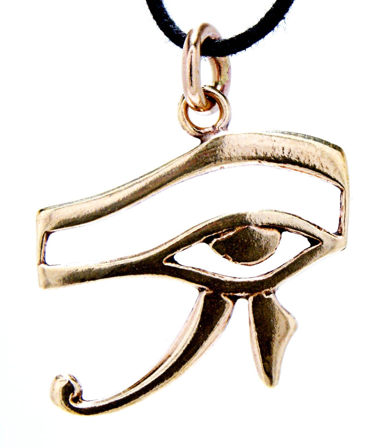 Kiss of Leather Kettenanhänger Auge des Horus Schutz Amulett Horusauge ägyptisch Bronze Anhänger