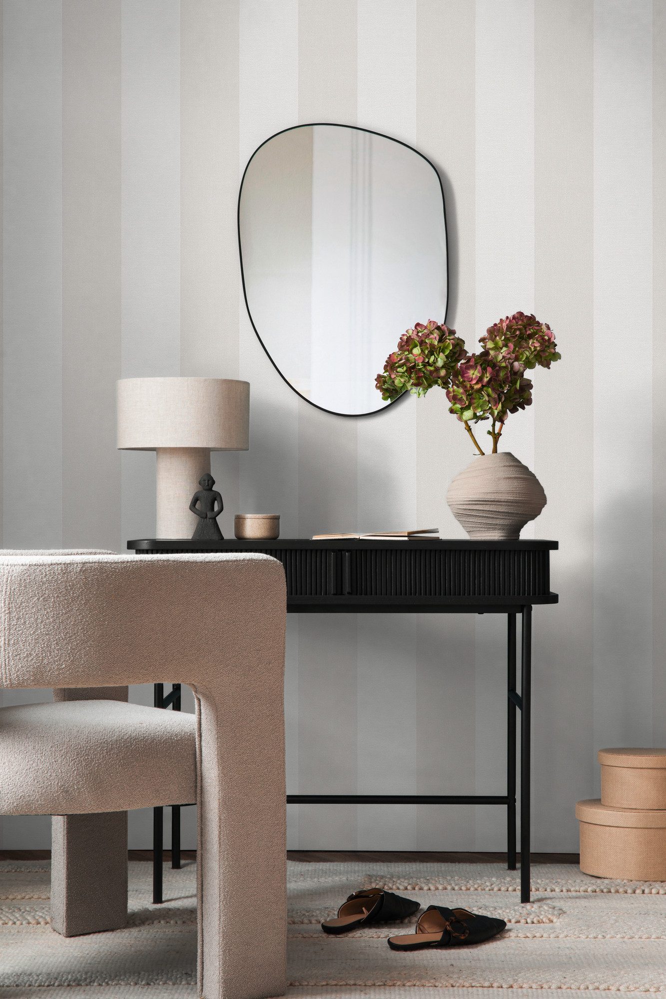 A.S. Création Vliestapete Pure Elegance Streifen Tapete Mustertapete Landhaus Landhaus, strukturiert, matt, (1 St), Vliestapete gestreift für Schlafzimmer Küche – Bild 5 von 5