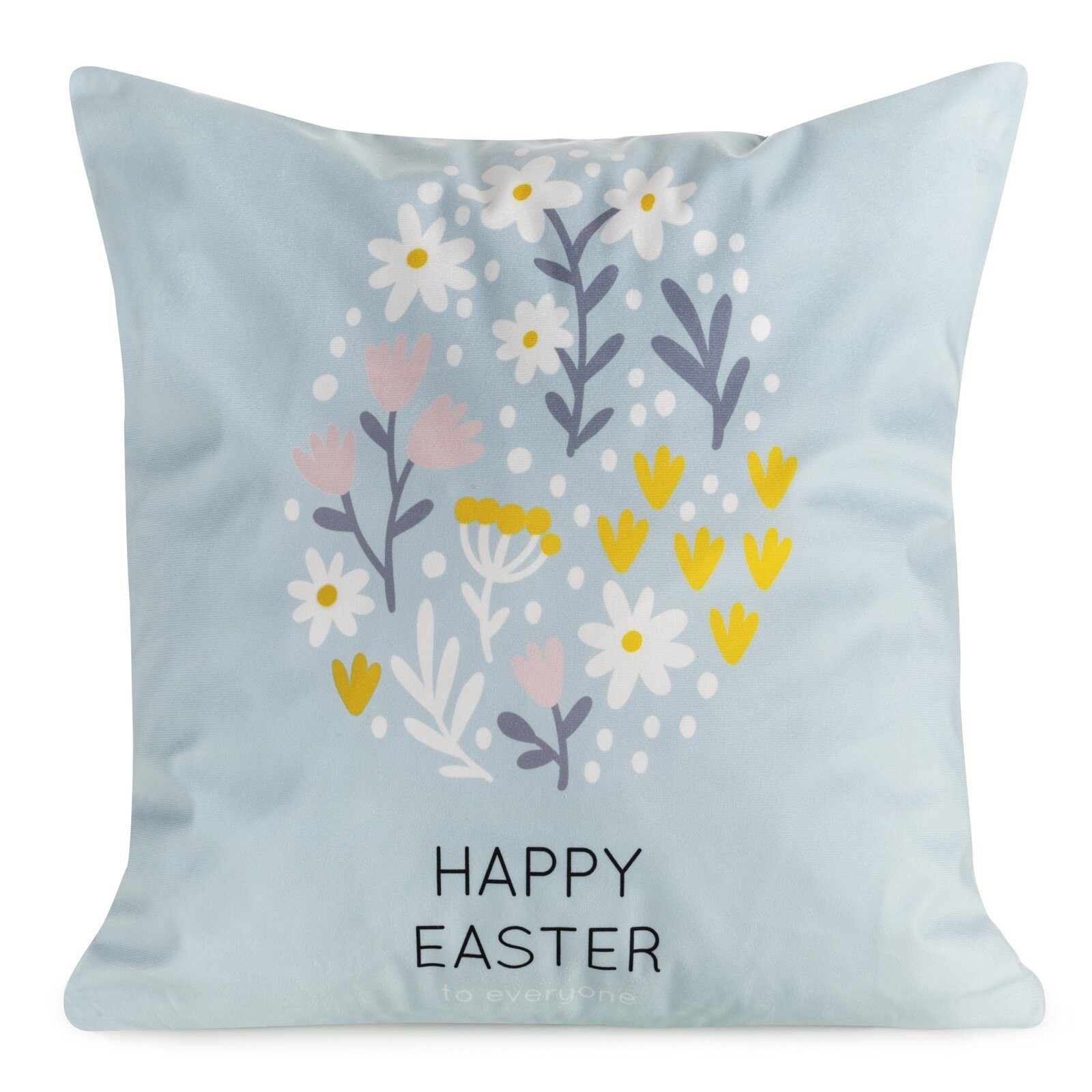 Eurofirany Kissenbezug Kissenbezug Osterliches Frühlingsmotiv 45x45 cm 30x50 cm, (1 Stück), mit Blumen & Hasen, dekorative Zierkissenhülle