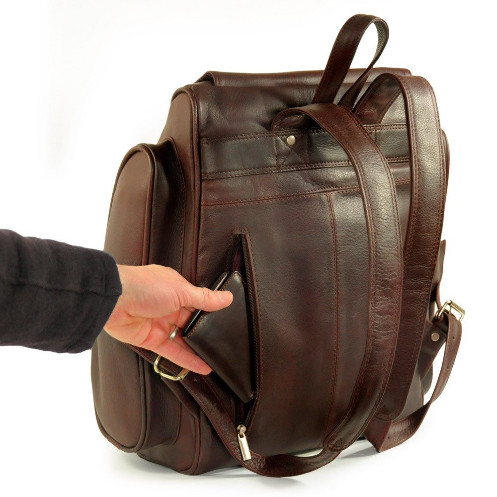 Jahn-Tasche Notebookrucksack Großer Lederrucksack / Laptop-Rucksack Gr. XL, Braun, Jahn-Tasche 709