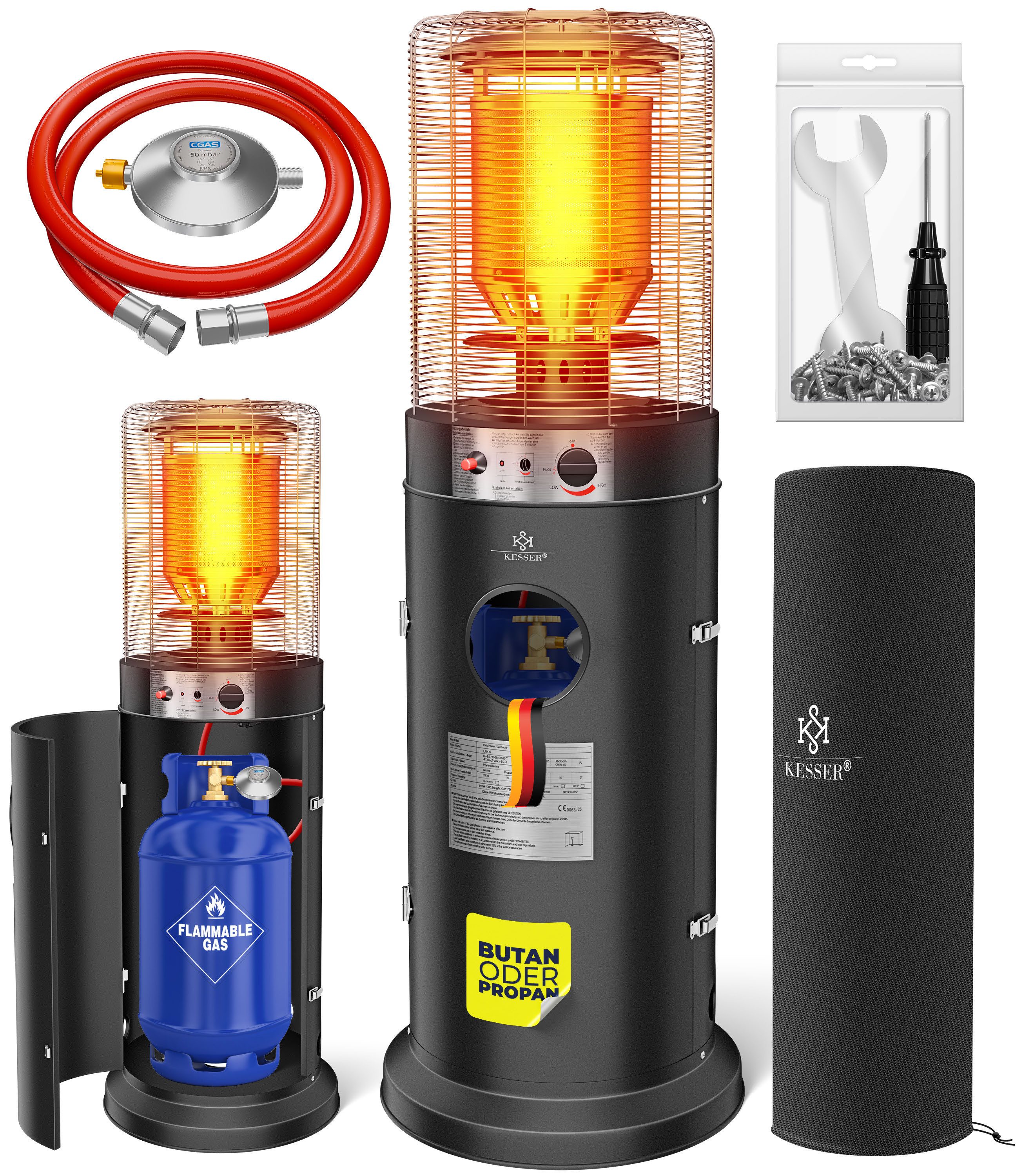 KESSER Heizstrahler Gasheizer KE12 Gas Heizpilz, Heizer für Terrasse & Gart günstig online kaufen