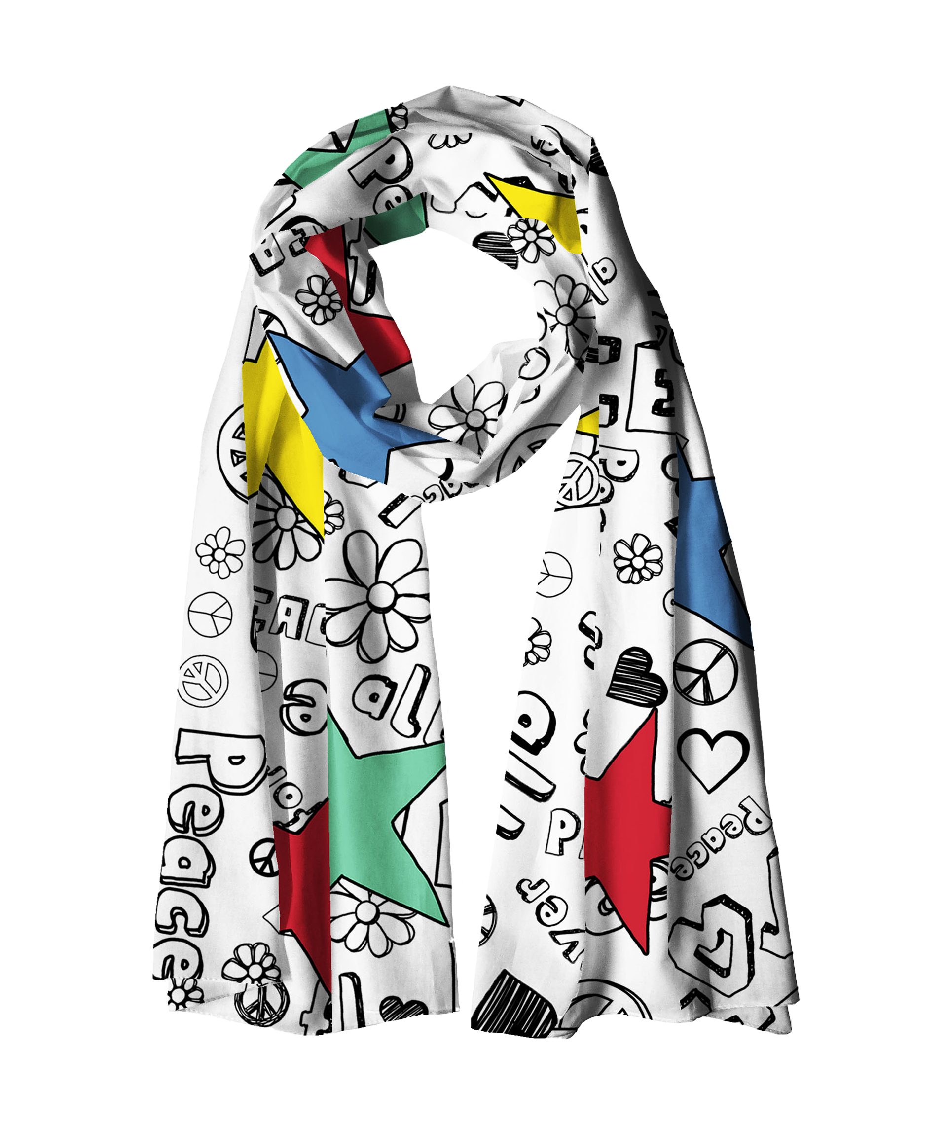 halsüberkopf Accessoires Modeschal Comic-Star, aus reiner Baumwolle