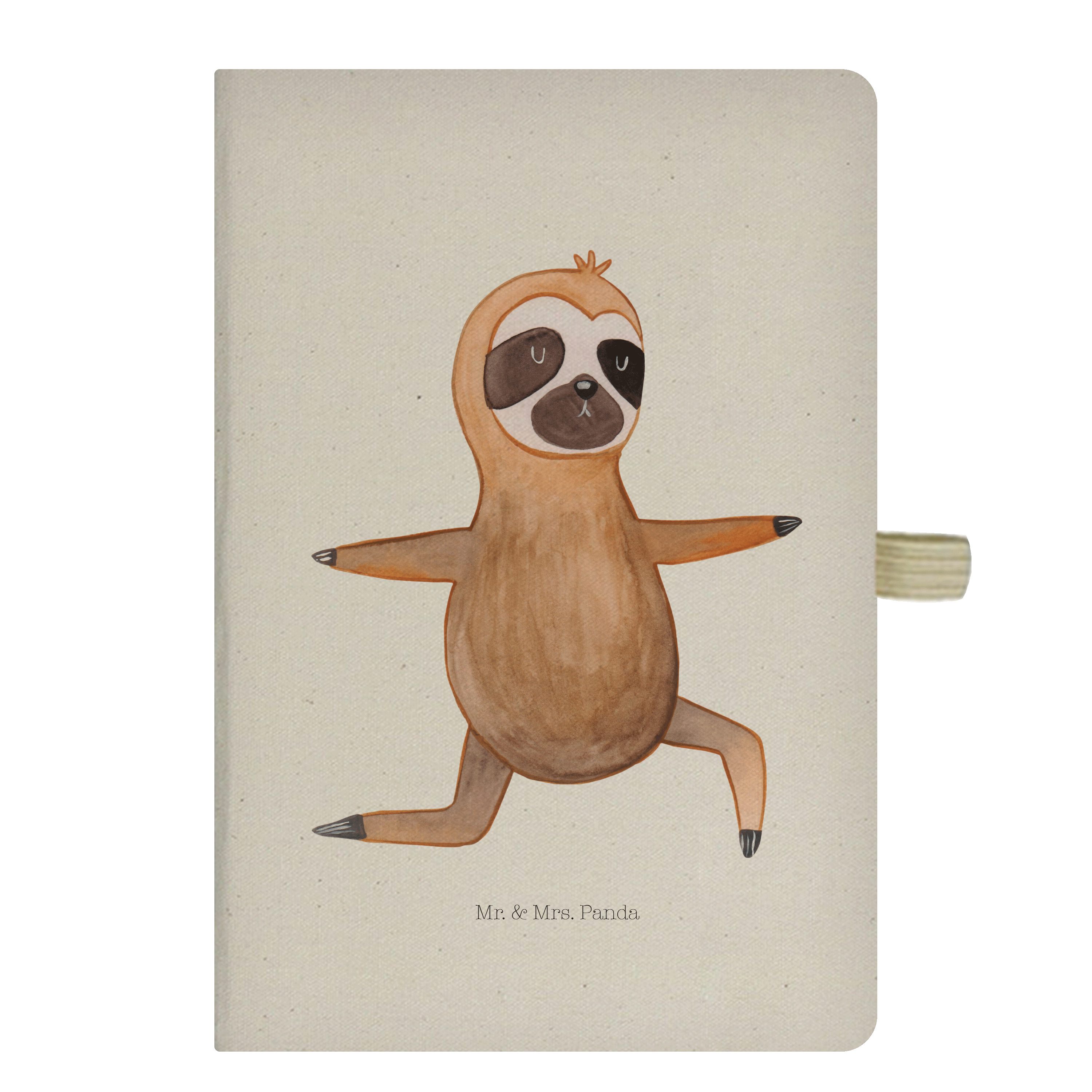 Mr. & Mrs. Panda Notizbuch Faultier Yoga - Transparent - Geschenk, Eintragebuch, Yogaübungen, L Mr. & Mrs. Panda | Notizbücher
