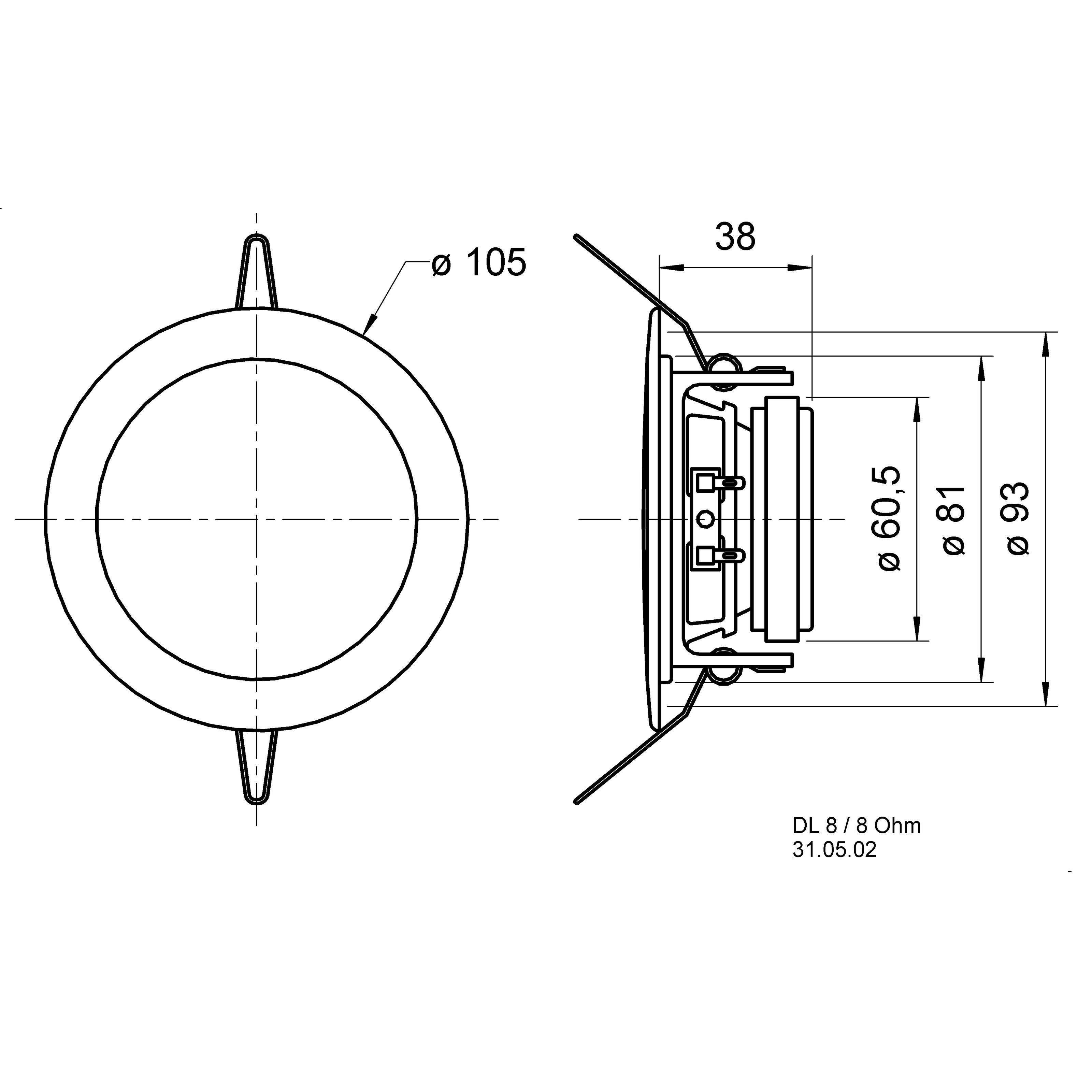 Visaton Lautsprecher (DL 8 - 8 Ohm 30W, 3,3" - Lautsprecher)