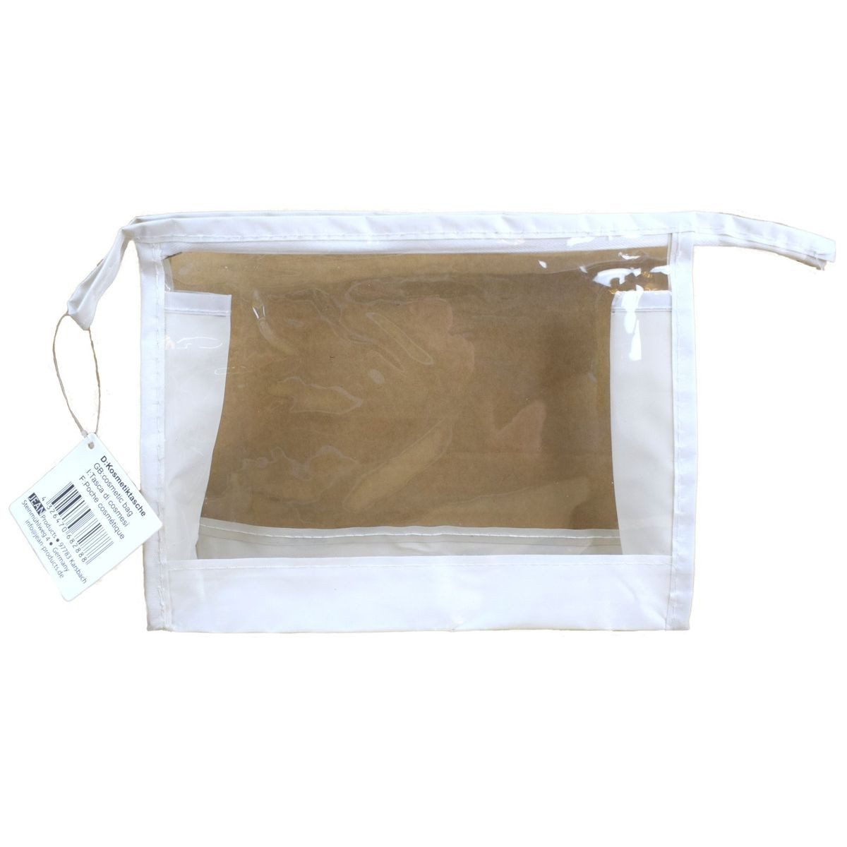 Jean Products Kosmetiktasche XL Kosmetiktasche tansparent ca. 23 x 18 x 5,5 cm Kulturbeutel, transparent