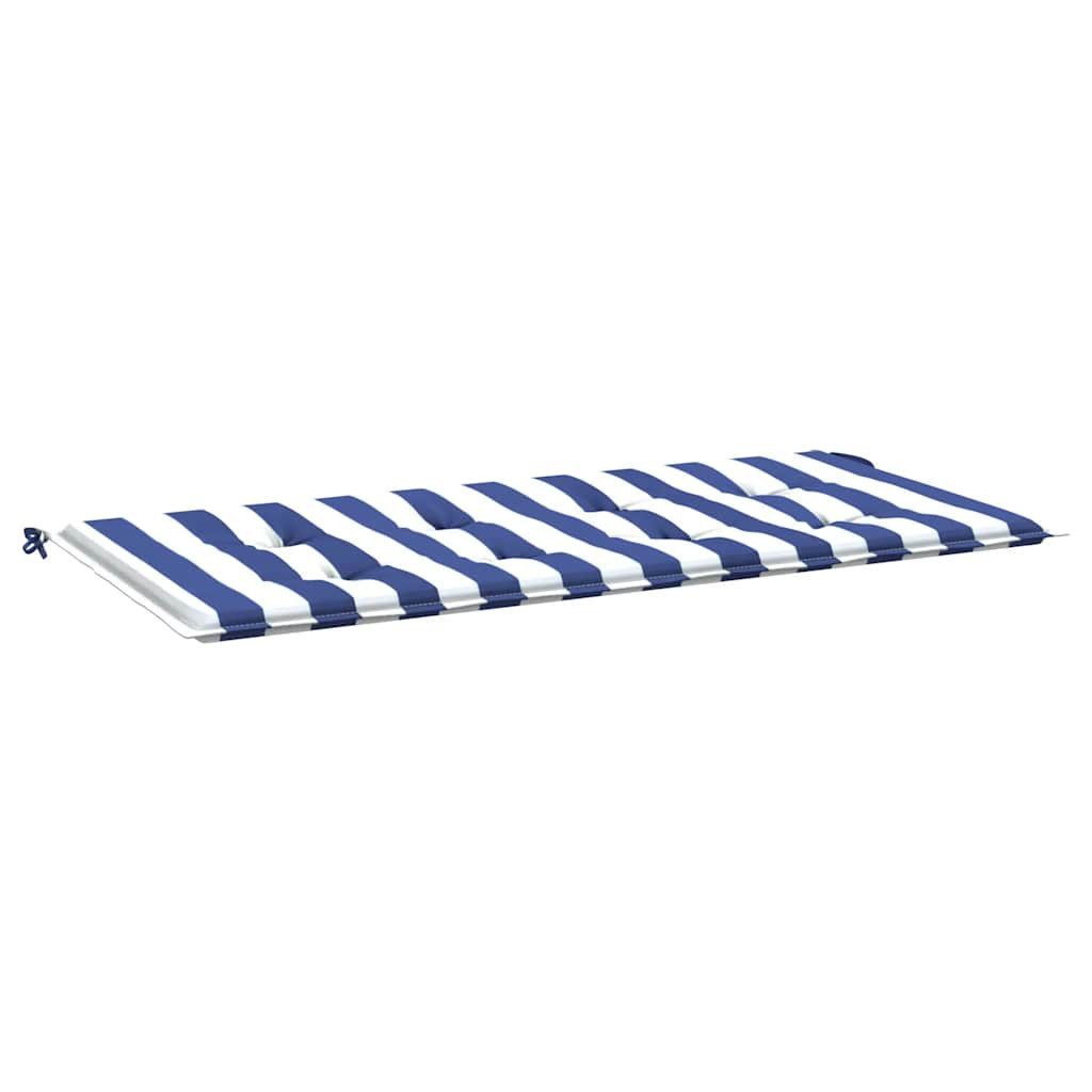 vidaXL Sitzauflage Gartenbank-Auflage Blau&Weiß Gestreift 120x50x4 günstig online kaufen