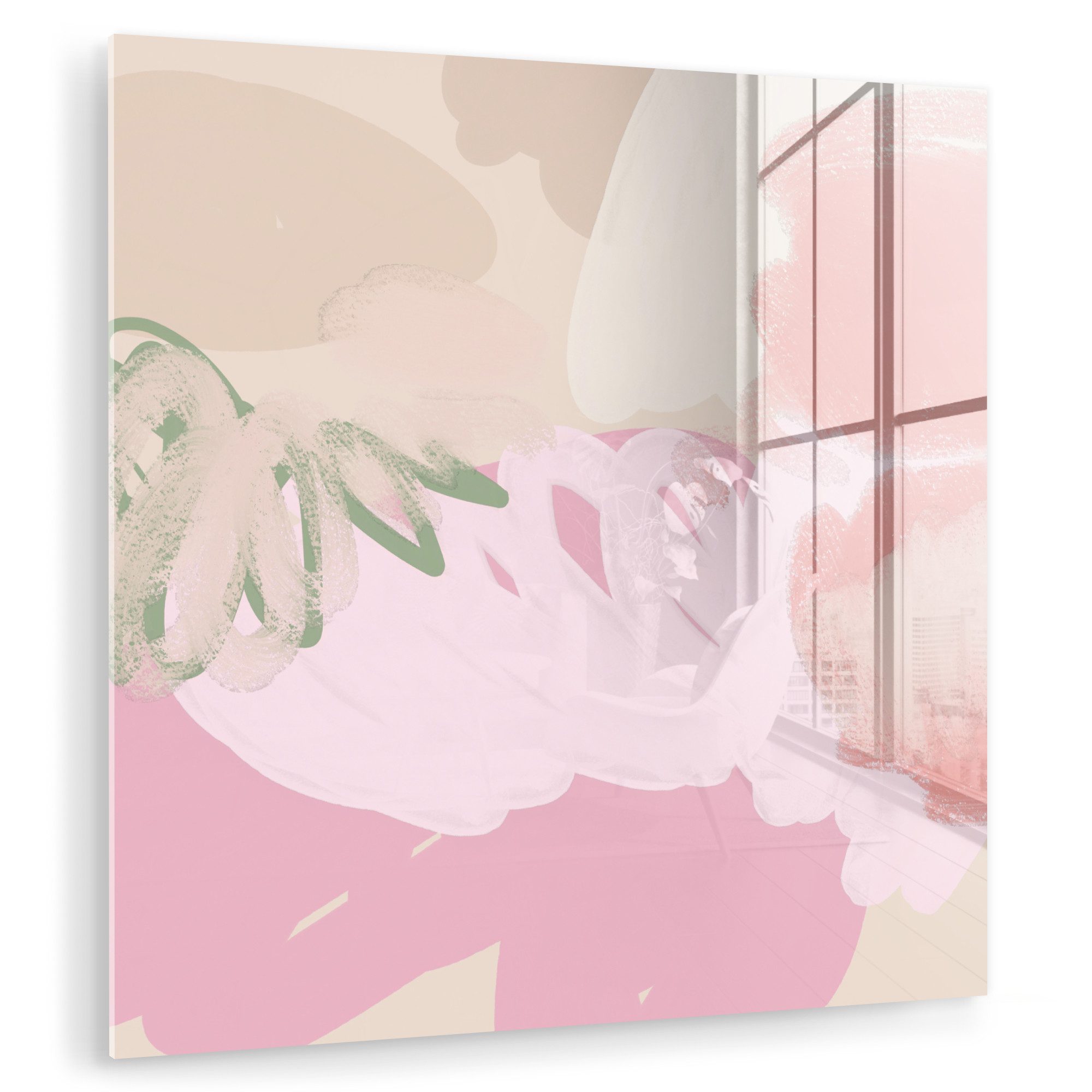 MuchoWow Acrylglasbild Rosa - Kunst - günstig online kaufen
