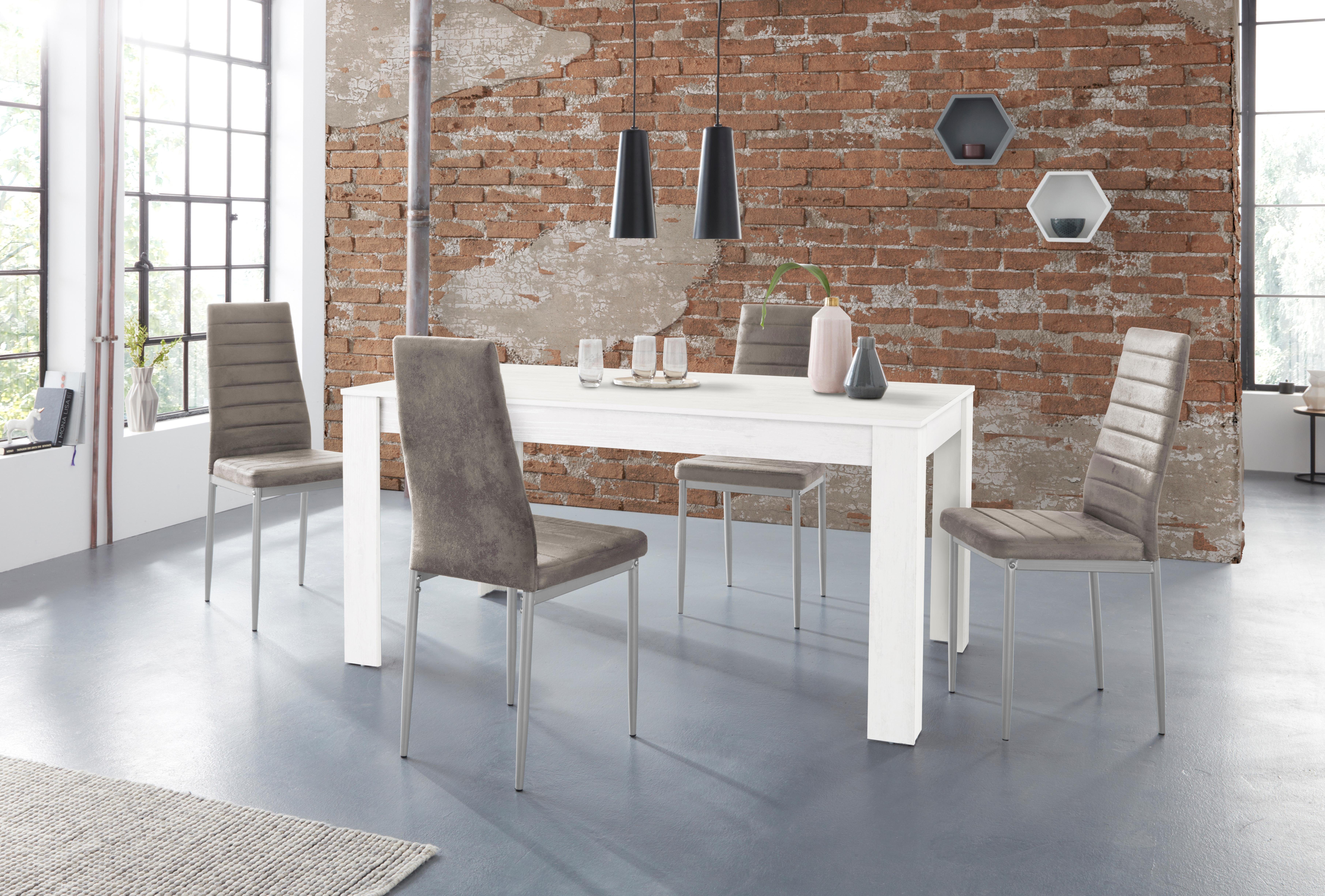 OTTO home Essgruppe Lynn160/Kate, (Set, 5-tlg), Tisch mit 4 Stühlen