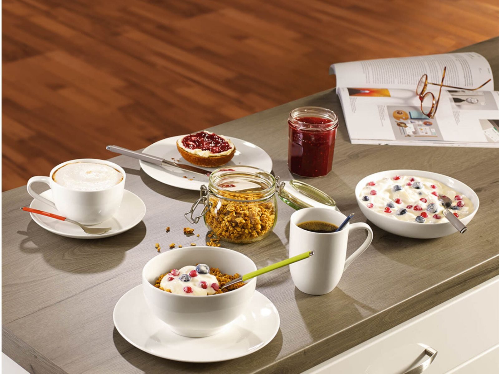 Villeroy & Boch Becher For Me Becher mit Henkel 0,29l Set6, Premium Porcelain