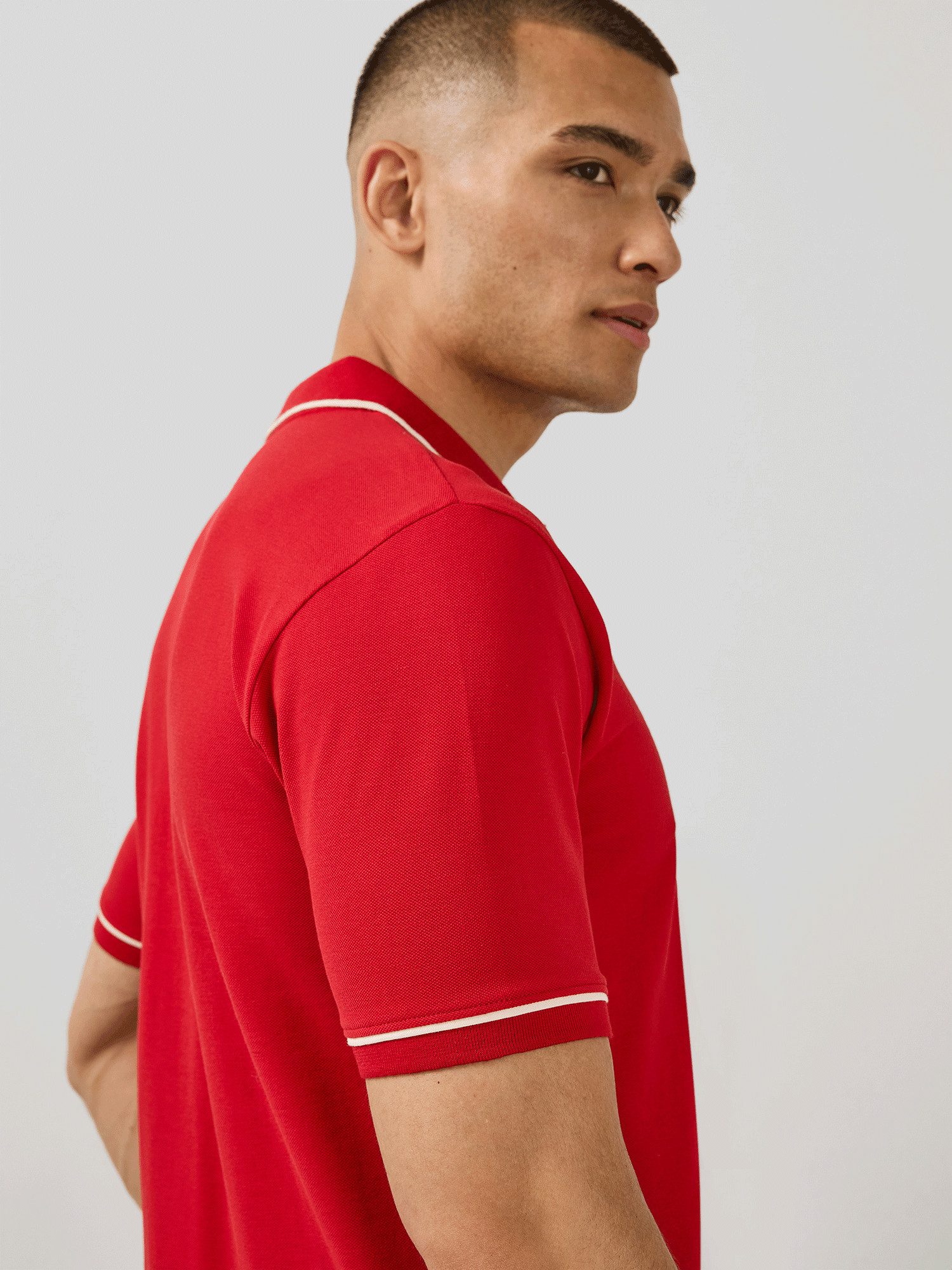 FC Bayern München Poloshirt FC Bayern München, Poloshirt Essentials, Herren, Rot – Bild 4 von 5