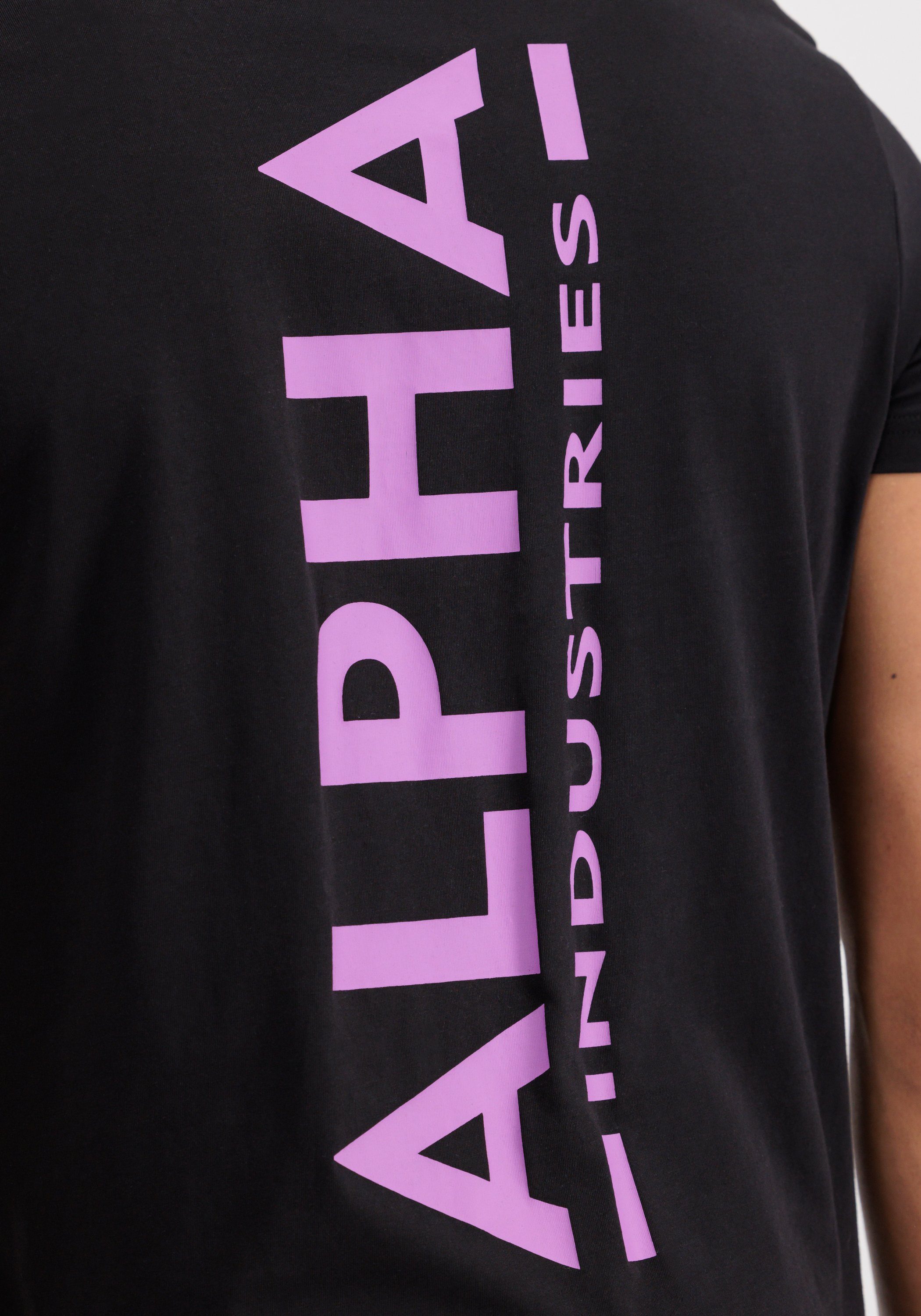 Alpha Industries Backprint / T-Shirts Industries T mag. - dark Alpha Men T-Shirt black
