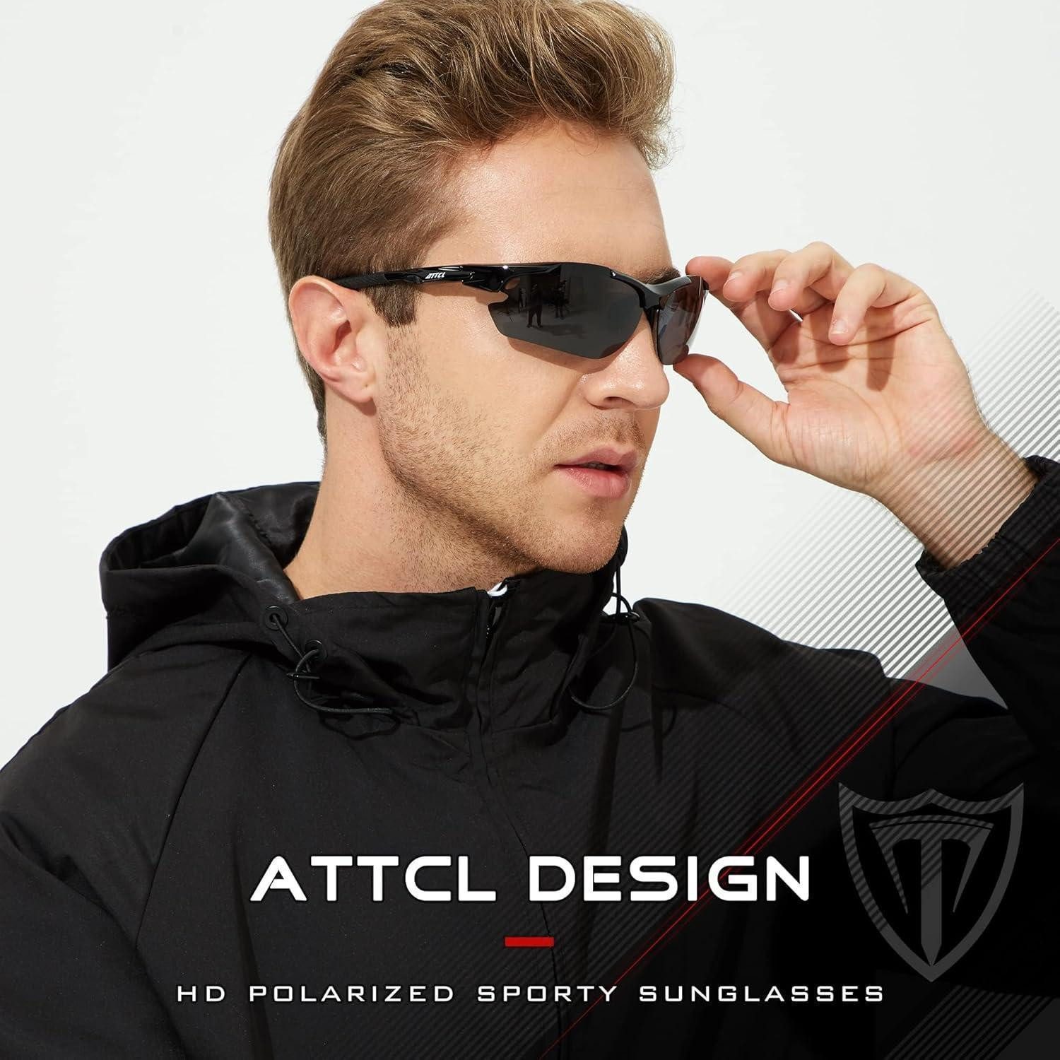 LuxusKollektion Fahrradbrille Sonnenbrille Herren polarisierte 7027-schwarz Non-verspiegelt