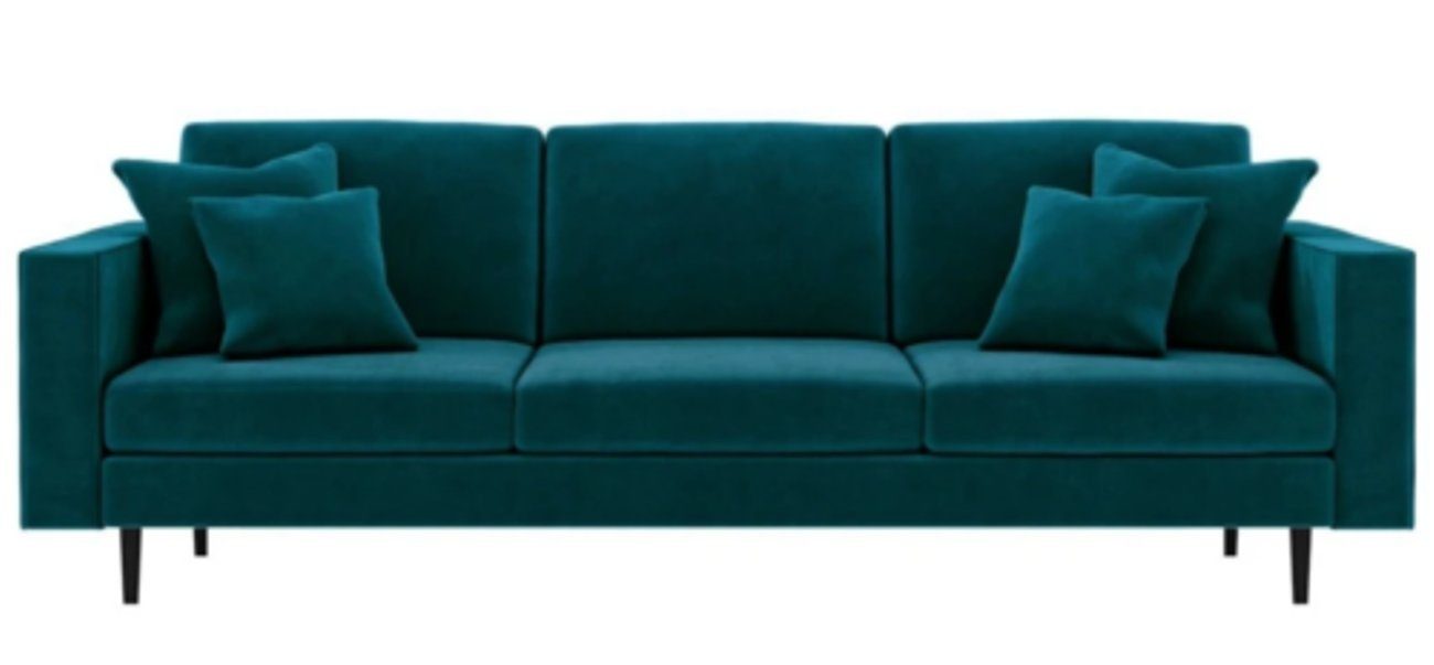 JVmoebel 3-Sitzer Sofa xxl sofa big couch Grüne Viersitzer Stoff Wohnzimmer Design, Made in Europe