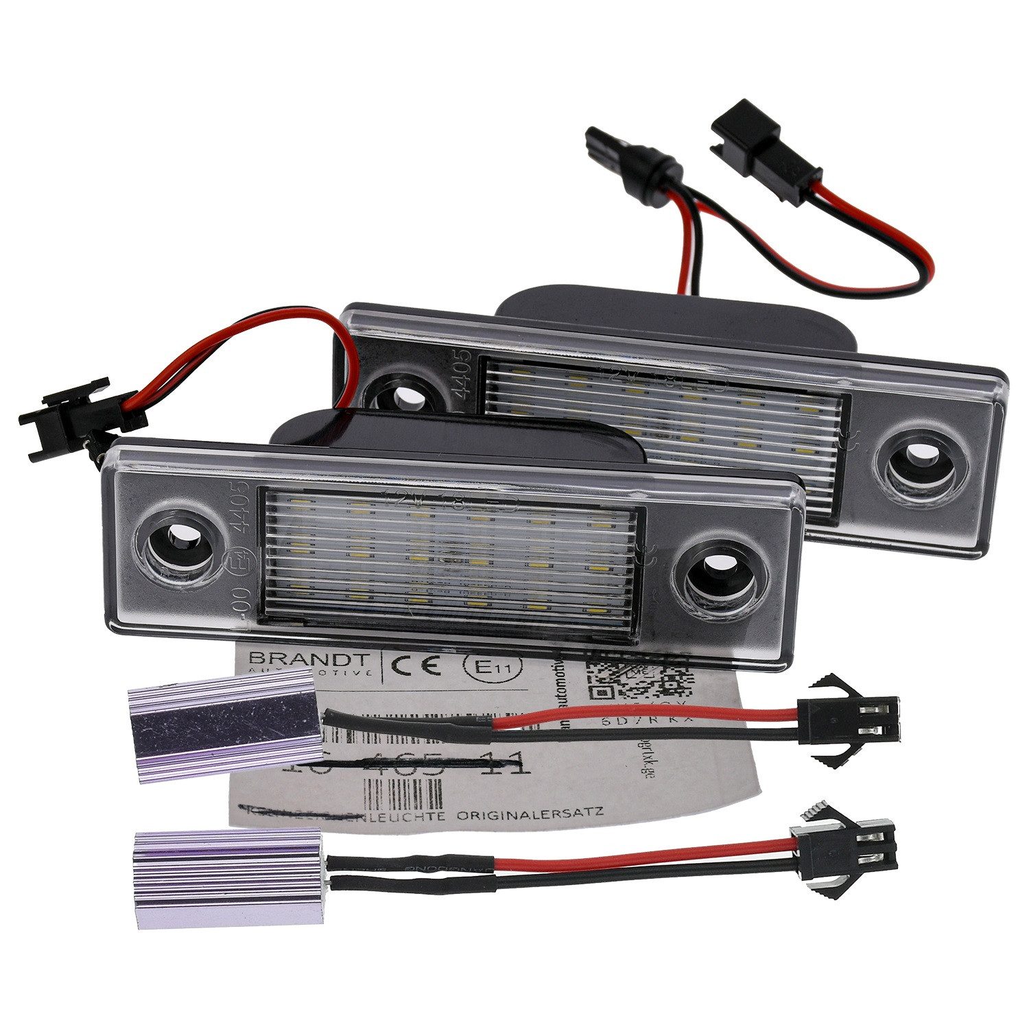 BRANDT AUTOMOTIVE KFZ-Ersatzleuchte LED Kennzeichenleuchten Auto Kennzeichenbeleuchtung + Kabel, für Chevrolet Cruze I J300 J305 (11–16); Spark IV (16–22)