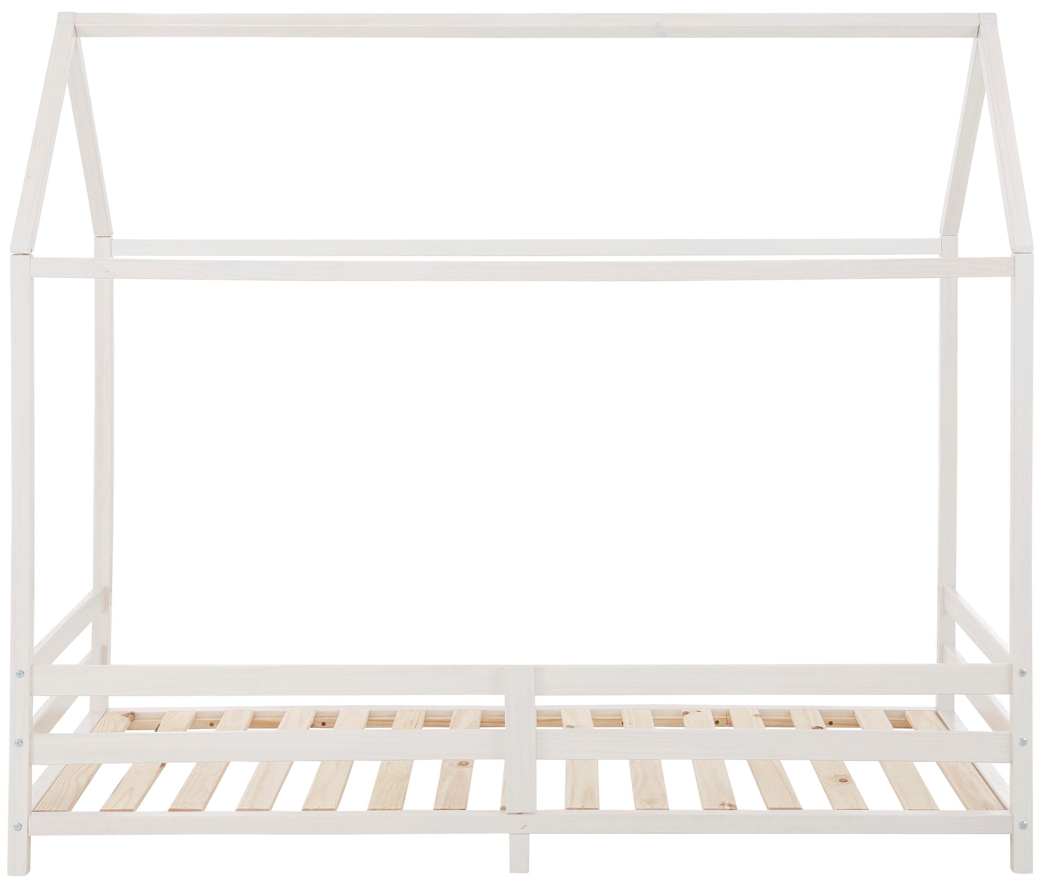 OTTO home Kinderbett Ellen, Hausbett mit Reling aus Kiefernholz, zwei Farbvarianten, Breite 208 cm