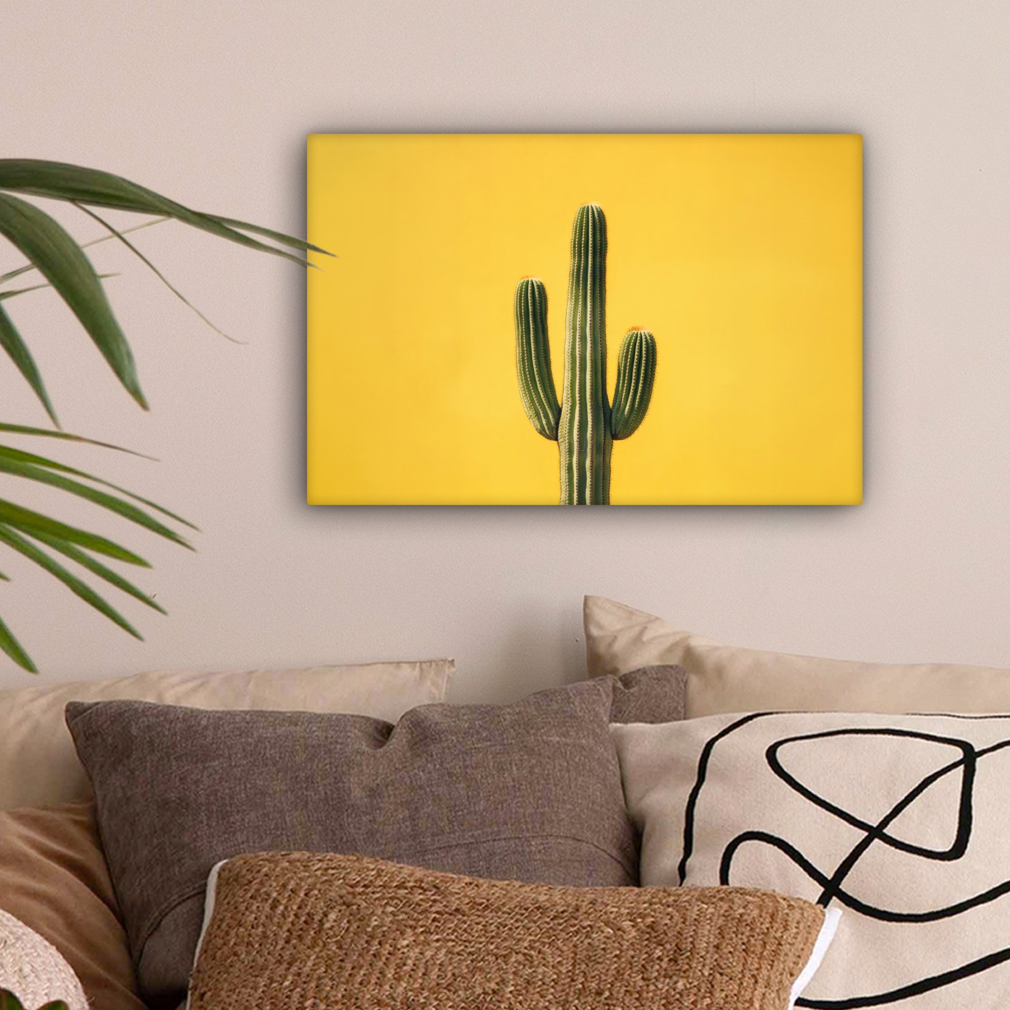 OneMillionCanvasses® Leinwandbild Kaktus - Grün - günstig online kaufen