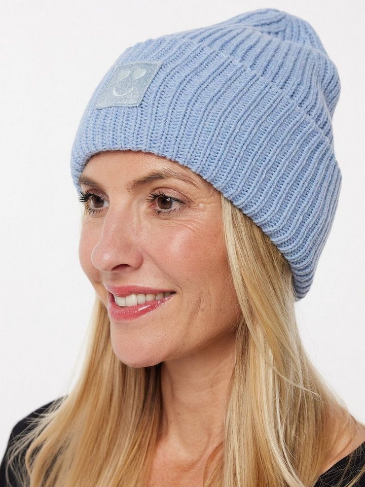 Accessoire Boutique Strickmütze Mütze Smilie mit Smilie-Design Accessoire Boutique Strickmütze Mütze Smilie mit Smilie-Design