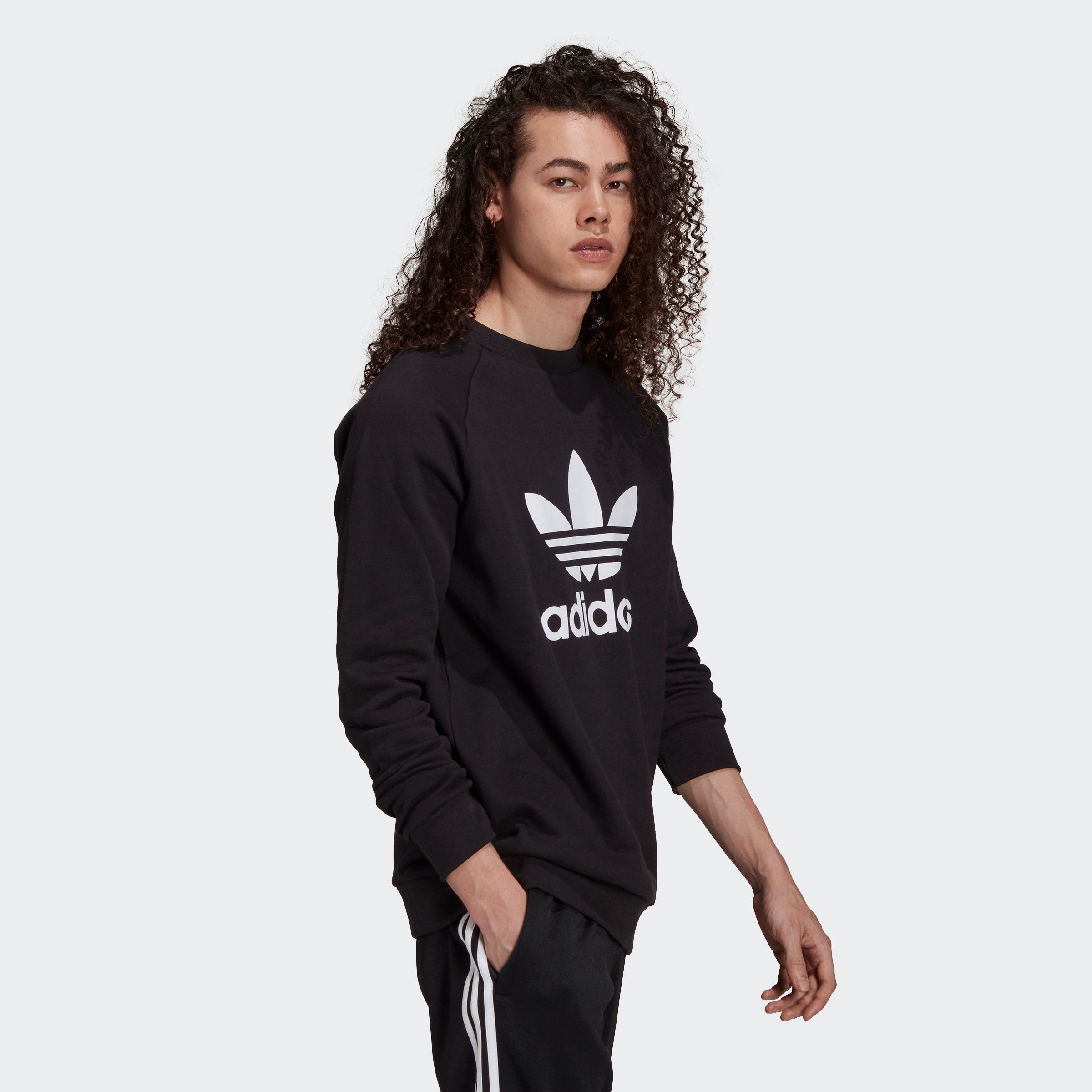 BLACK/WHITE Originals CLASSICS adidas Sweatshirt ADICOLOR TREFOIL