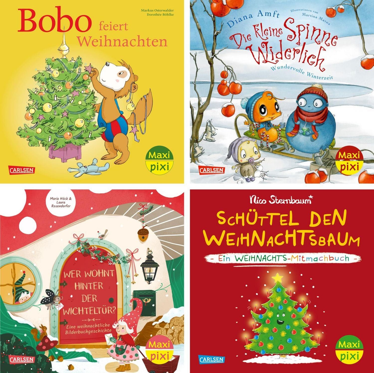 Maxi-Pixi-4er-Set 128: Winter, Wichtel, Weihnachtszeit (4x1 Exemplar) / diverse