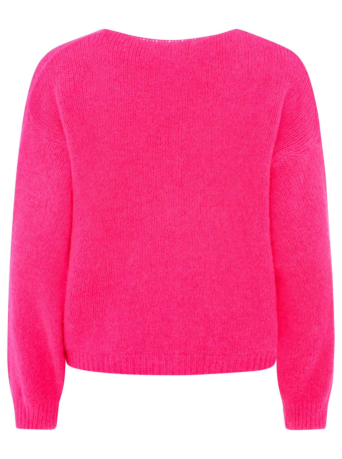 Zwillingsherz Strickjacke "Uni" One Size, Langarm, Knopfleiste, tiefer V-Ausschnitt, Wollanteil
