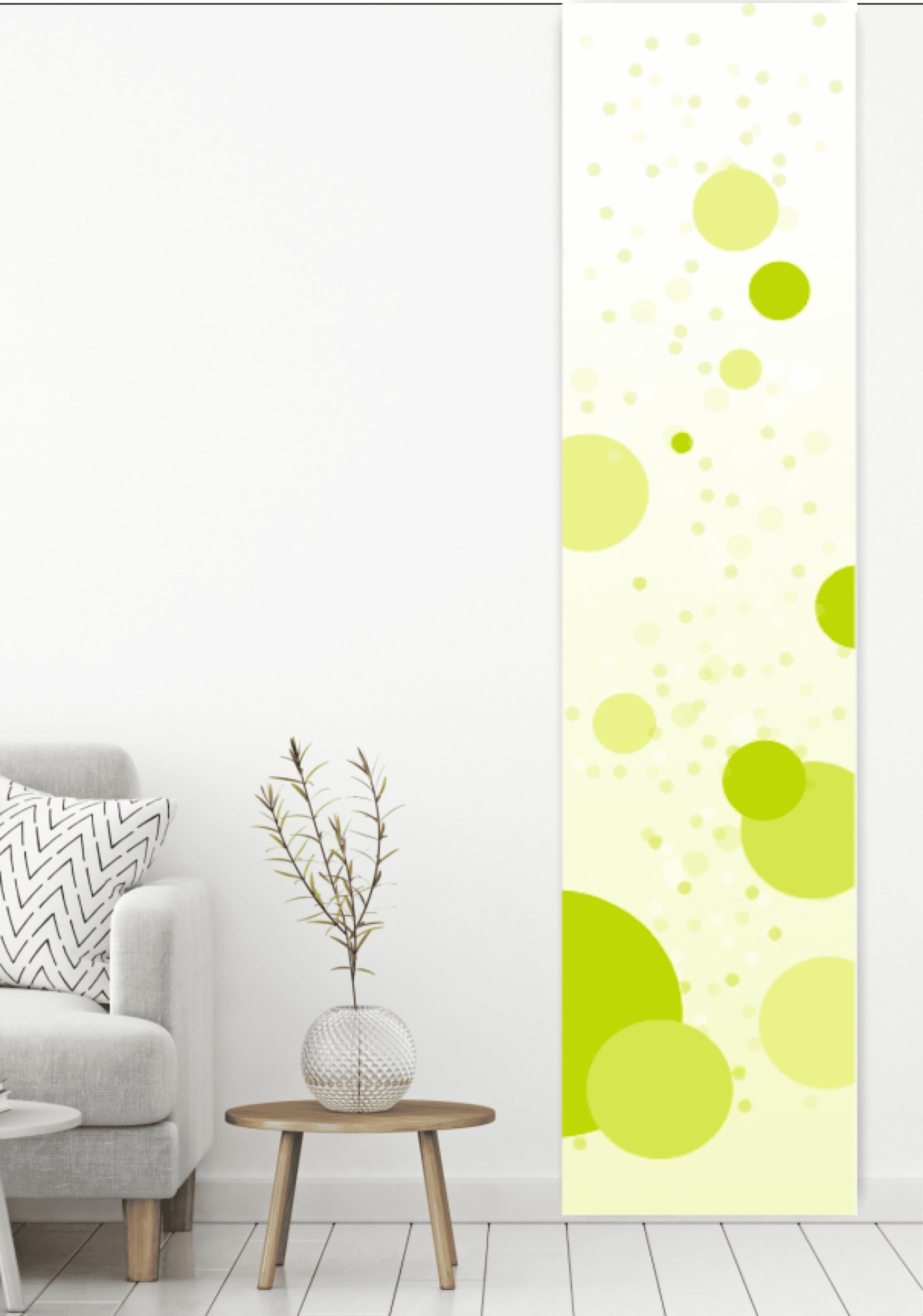 gardinen-for-life Schiebegardine Kreise grün - Flächenvorhang günstig online kaufen