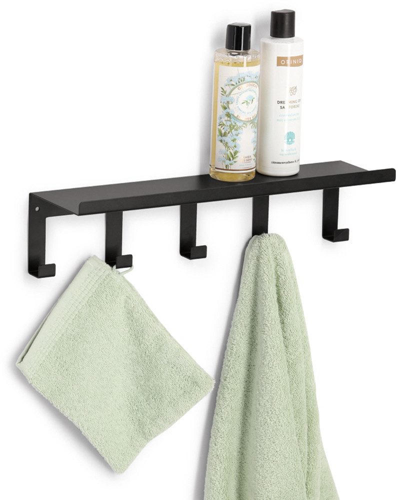 Zeller Present Wandregal mit Haken, Metall, günstig online kaufen