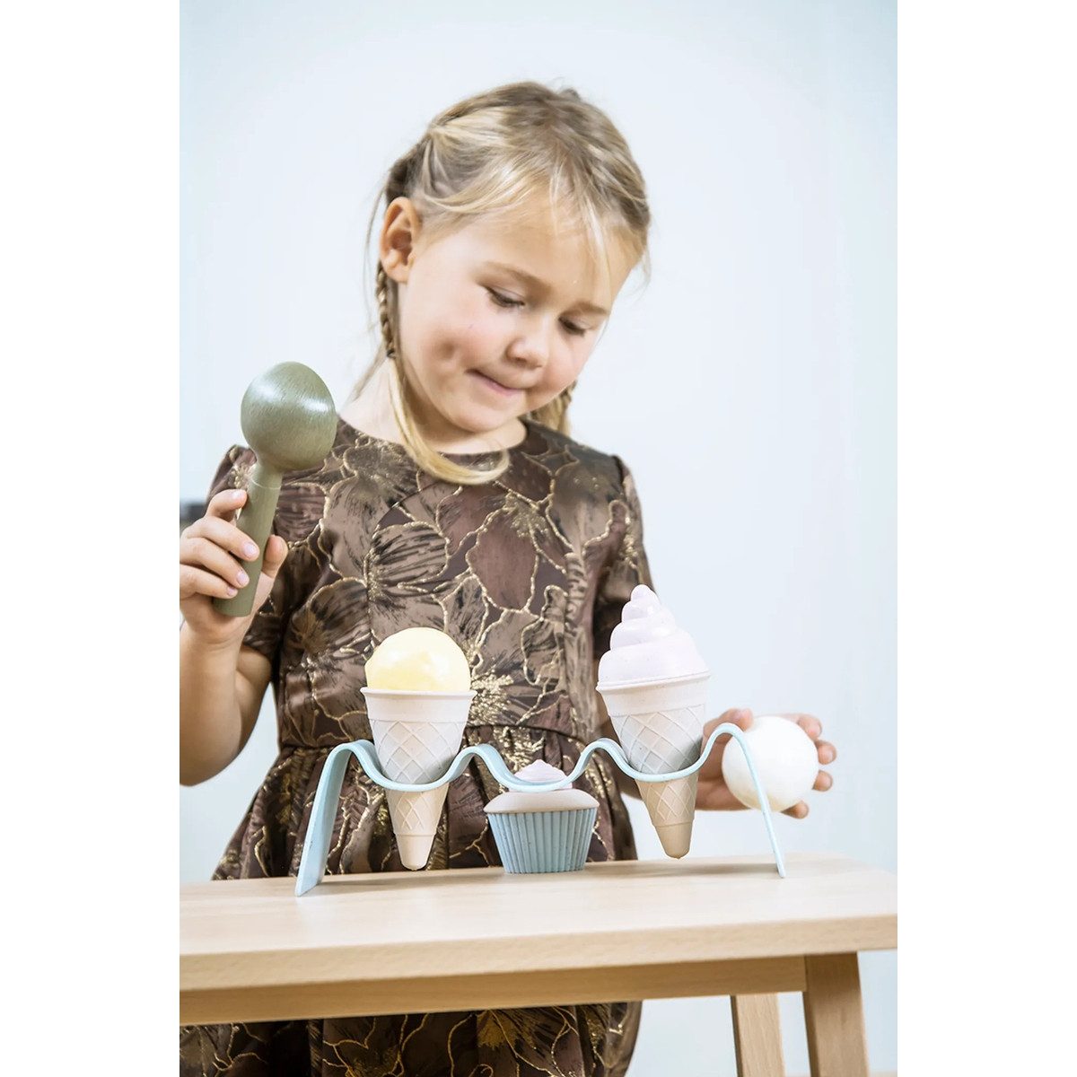 dantoy Spielküche Spielzeug Eis-Set in Geschenkbox 10-teilig PE HD Recycled