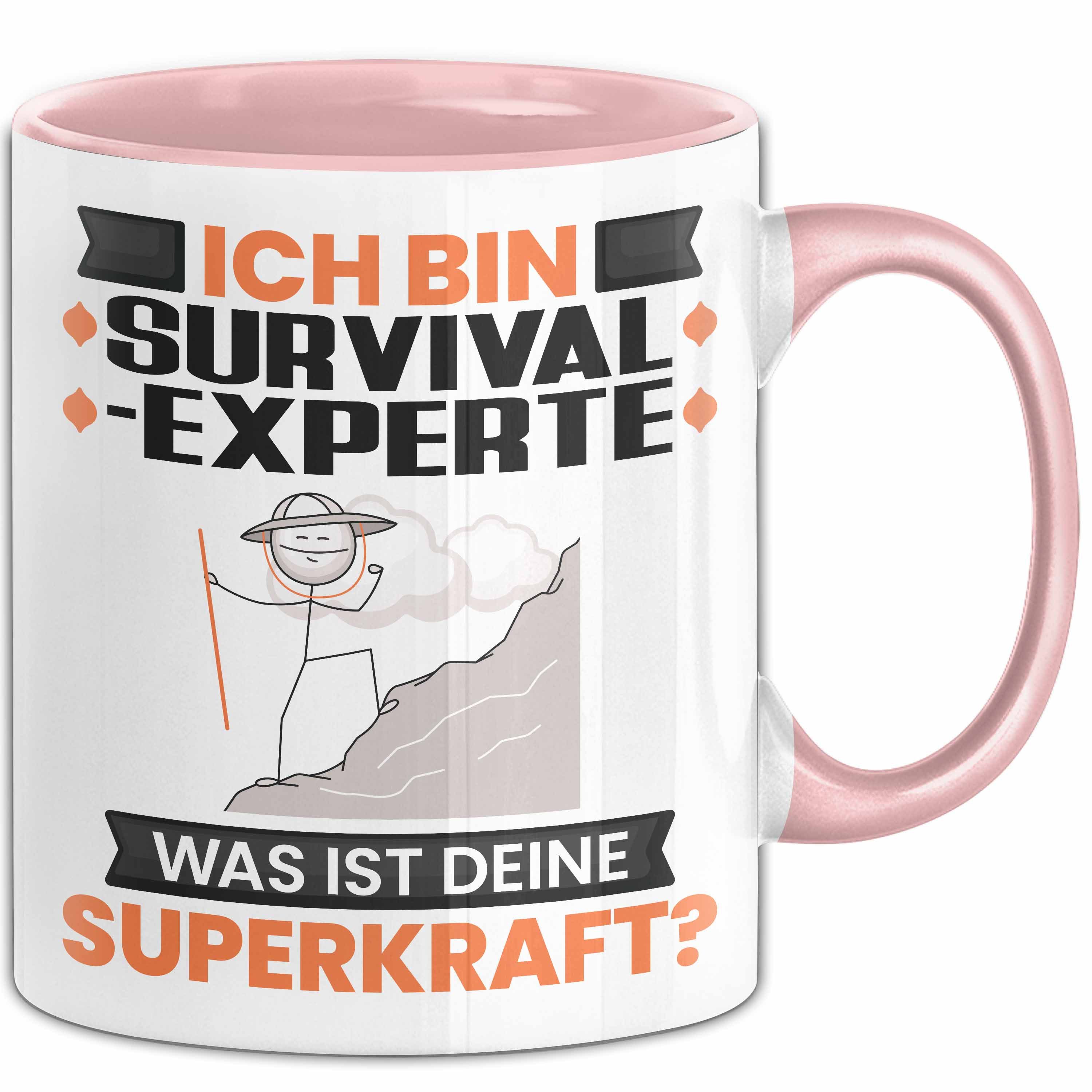 Trendation Tasse Survival-Experte Tasse Geschenk für Survival-Experte Geburtstag Lustig, Keramik