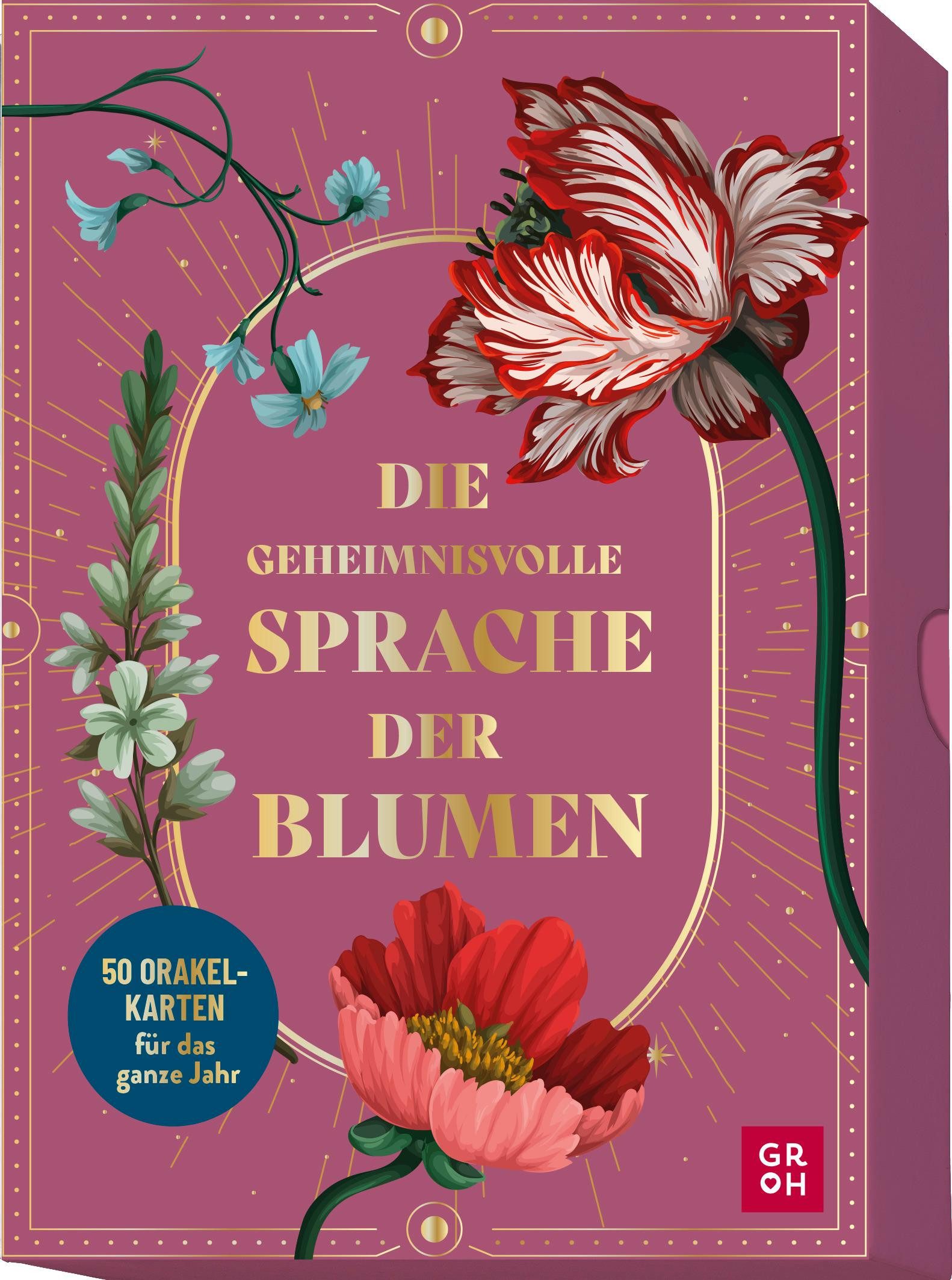 groh Verlag Fotoalbum Die geheimnisvolle Sprache der Blumen – 50 Orakelkarten für das gan...