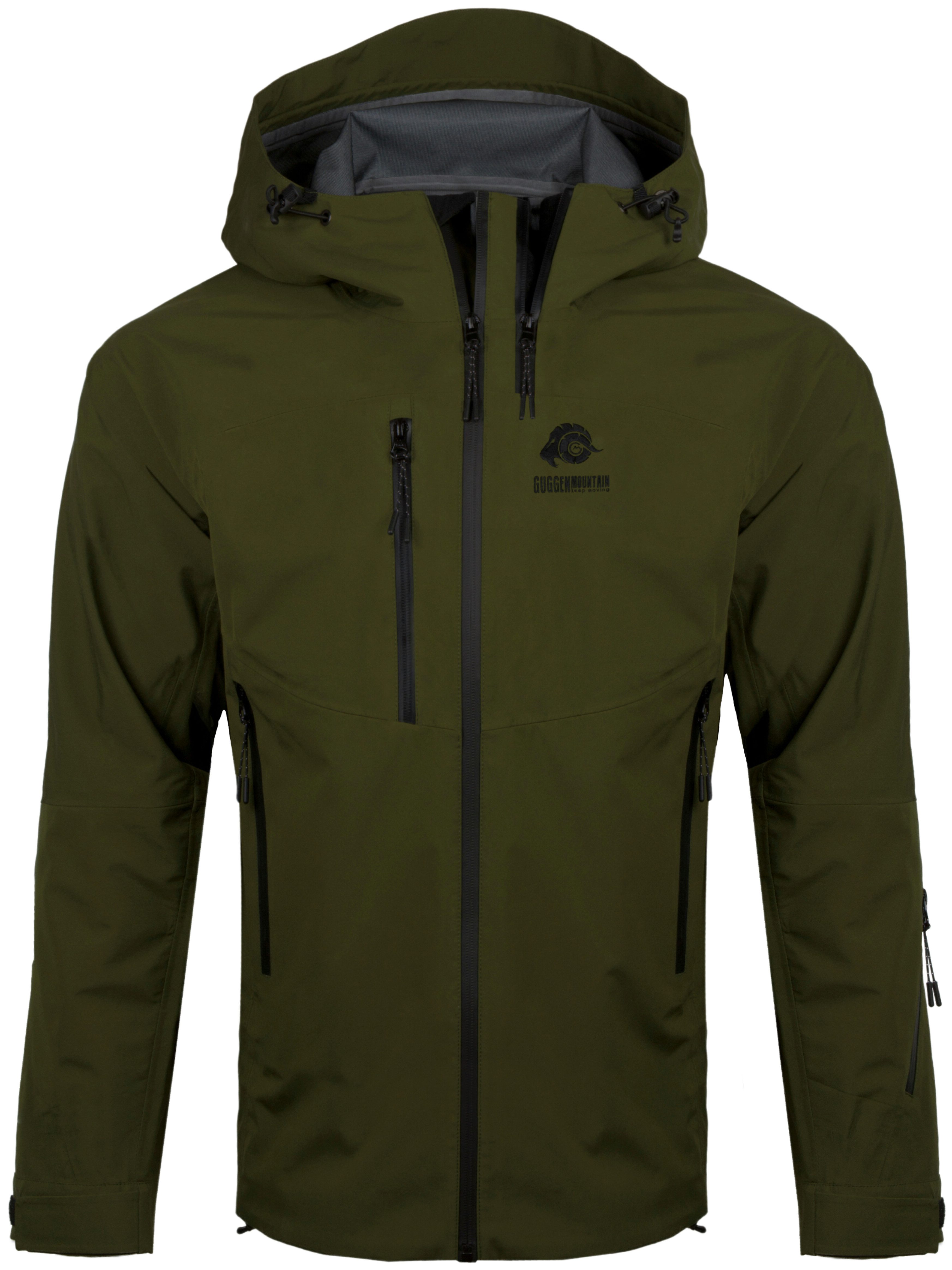 GUGGEN Mountain Hardshelljacke Damen Allwetter Hardshelljacke Regenjacke HD09 3L Sport Wanderjacke wasserdichte Membran, versiegelte Nähte, 4-Wege-Stretch, Skipasstasche