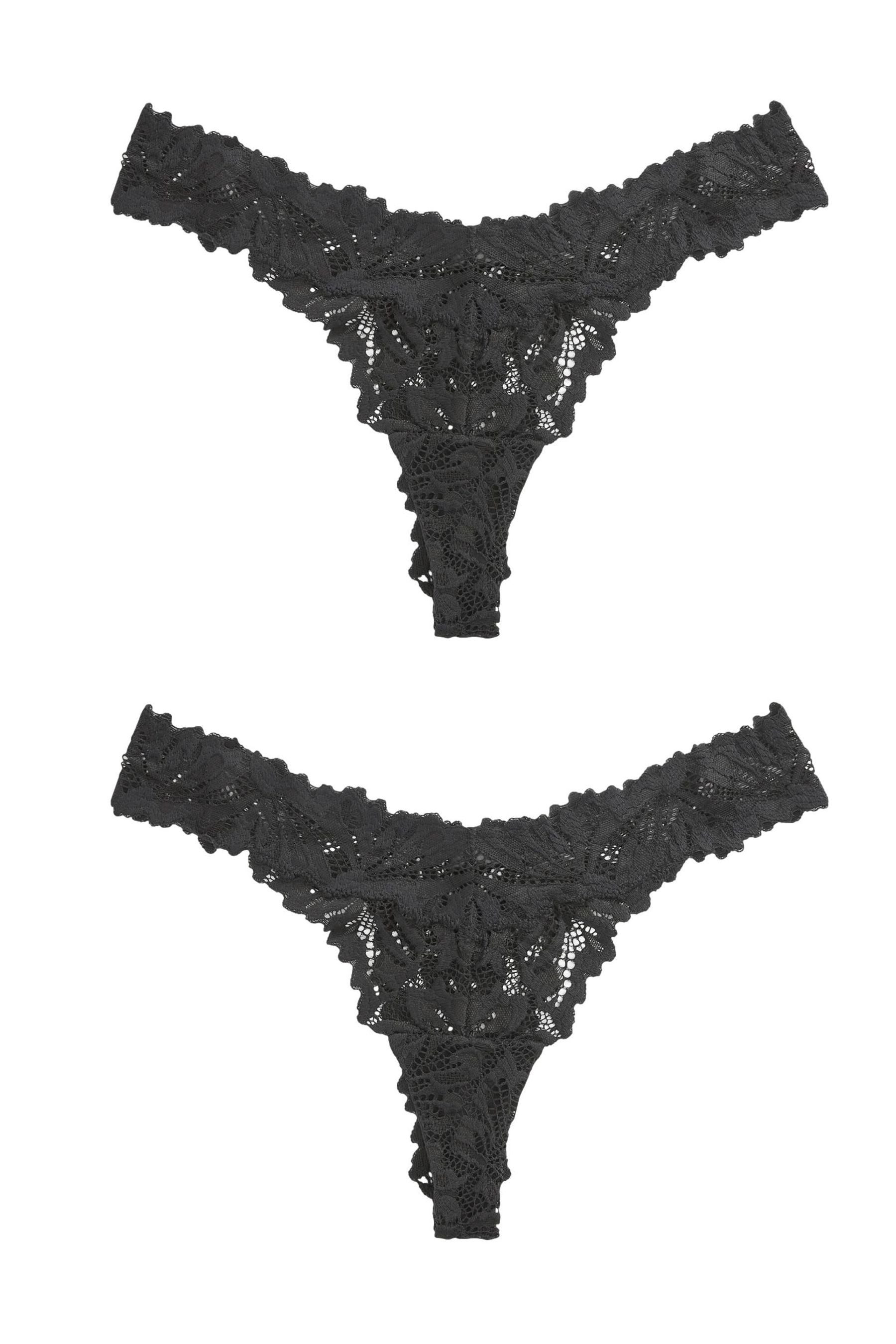 String 2er-Pack Comfort Spitzenslips, Tanga
