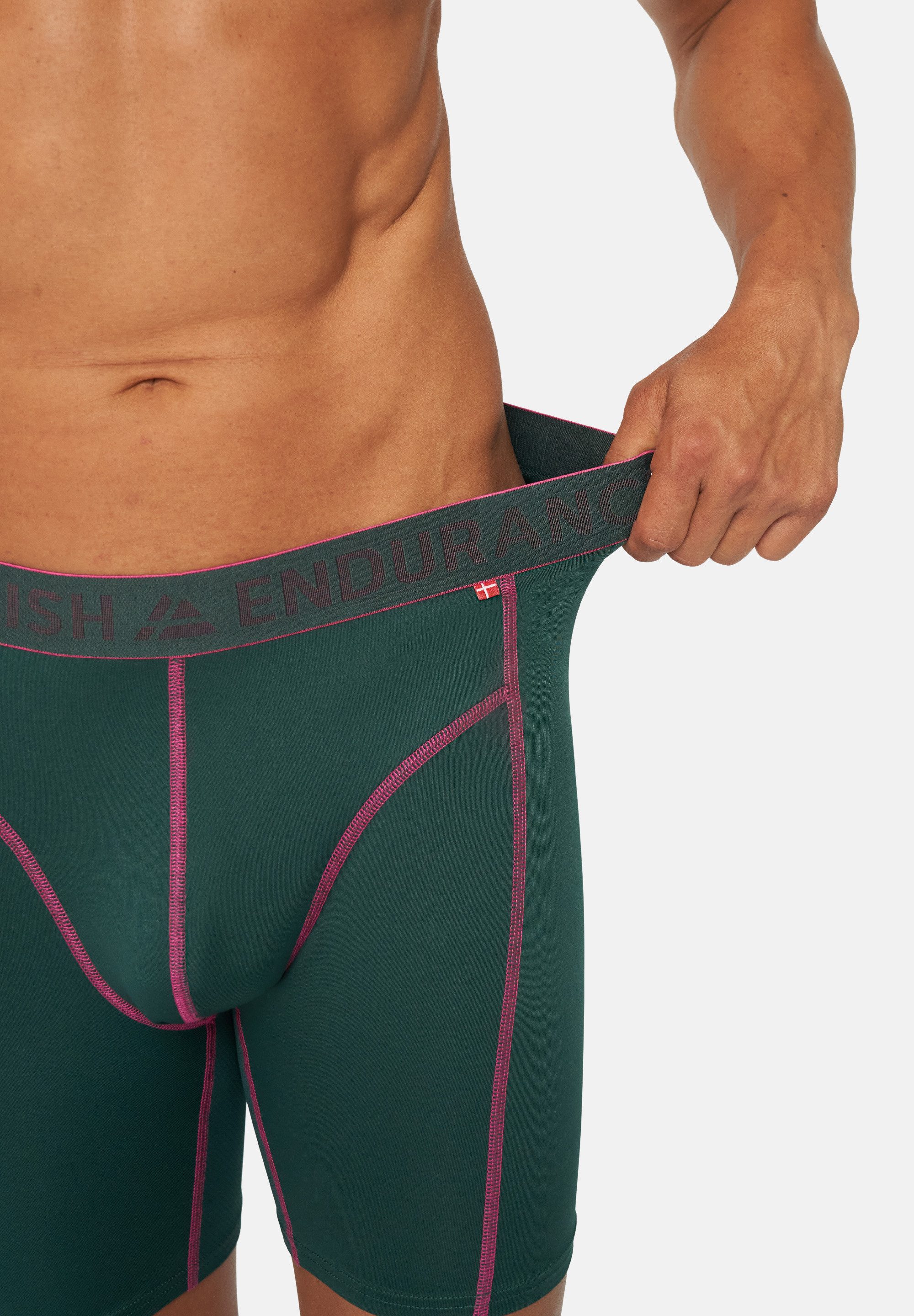 DANISH ENDURANCE Boxershorts Sports Trunks Extra (3-St) Schnelltrocknende Sportunterhose, ohne Aufrollen & Verrutschen