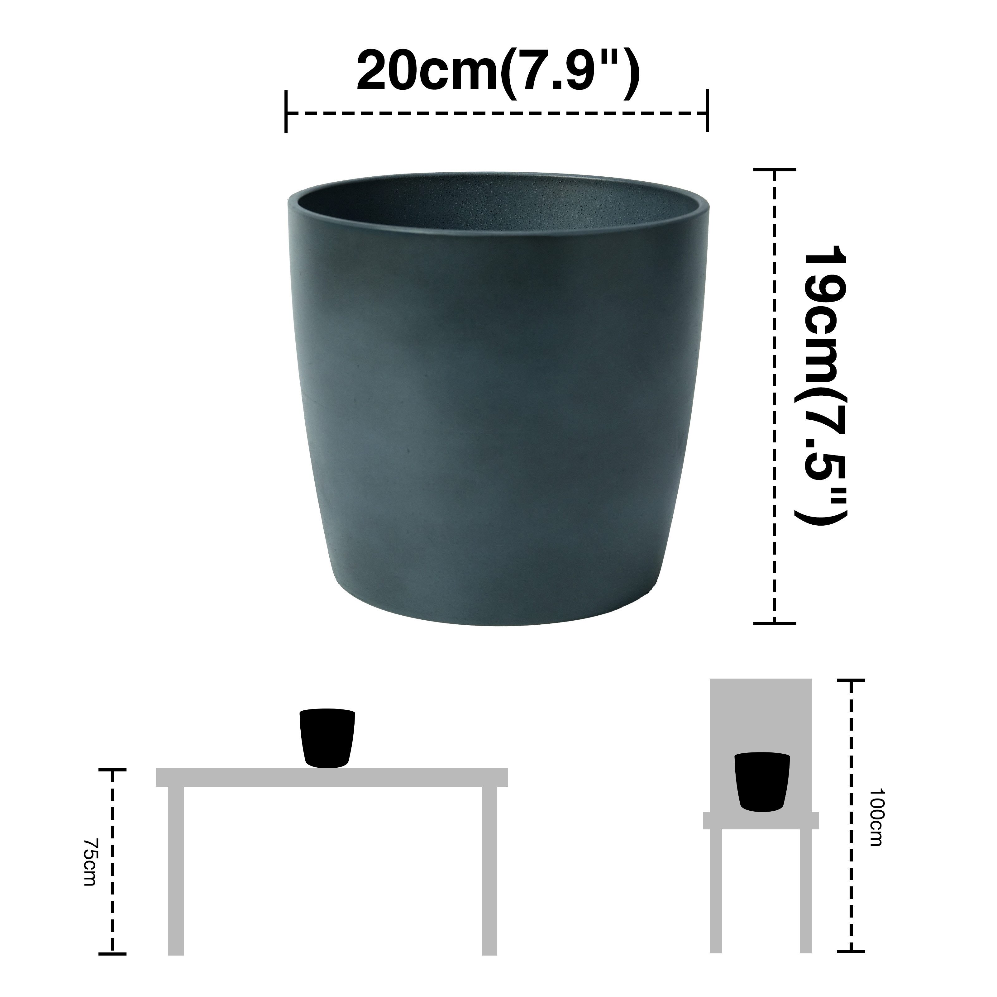 Zedelmaier Blumentopf 2er-Set Blumentopf mit extra Dicker Wand, mattierte Oberfläche