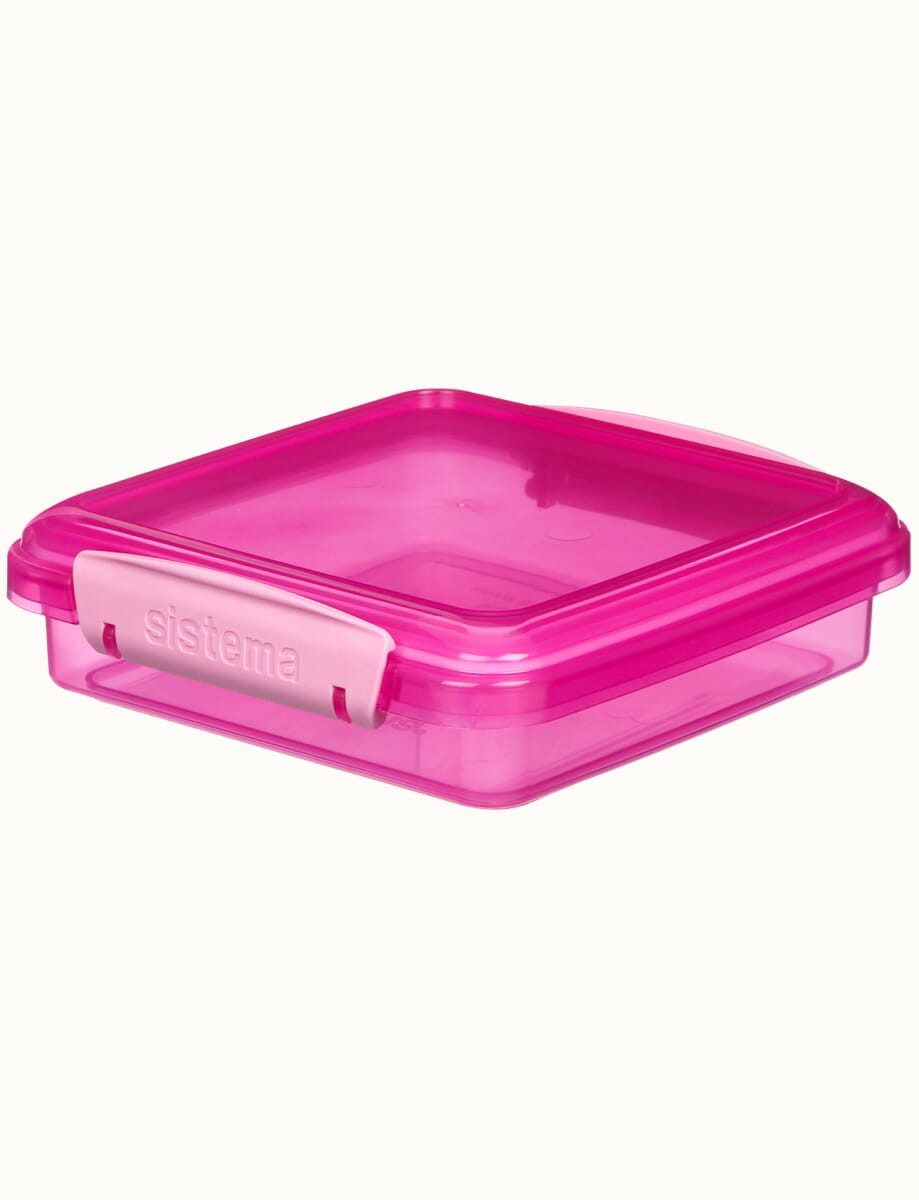 sistema Lunchbox Sistema 450ml Sandwich Box - Pink