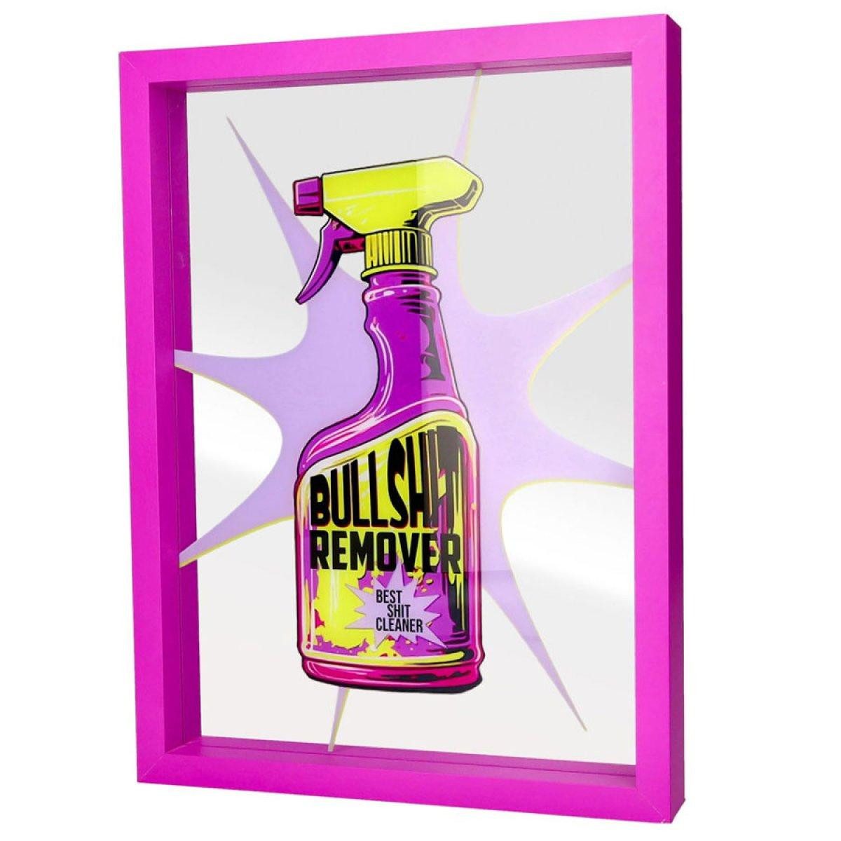 Giftcompany Wanddekoobjekt Glasbild Love Frames Bullshit Remover