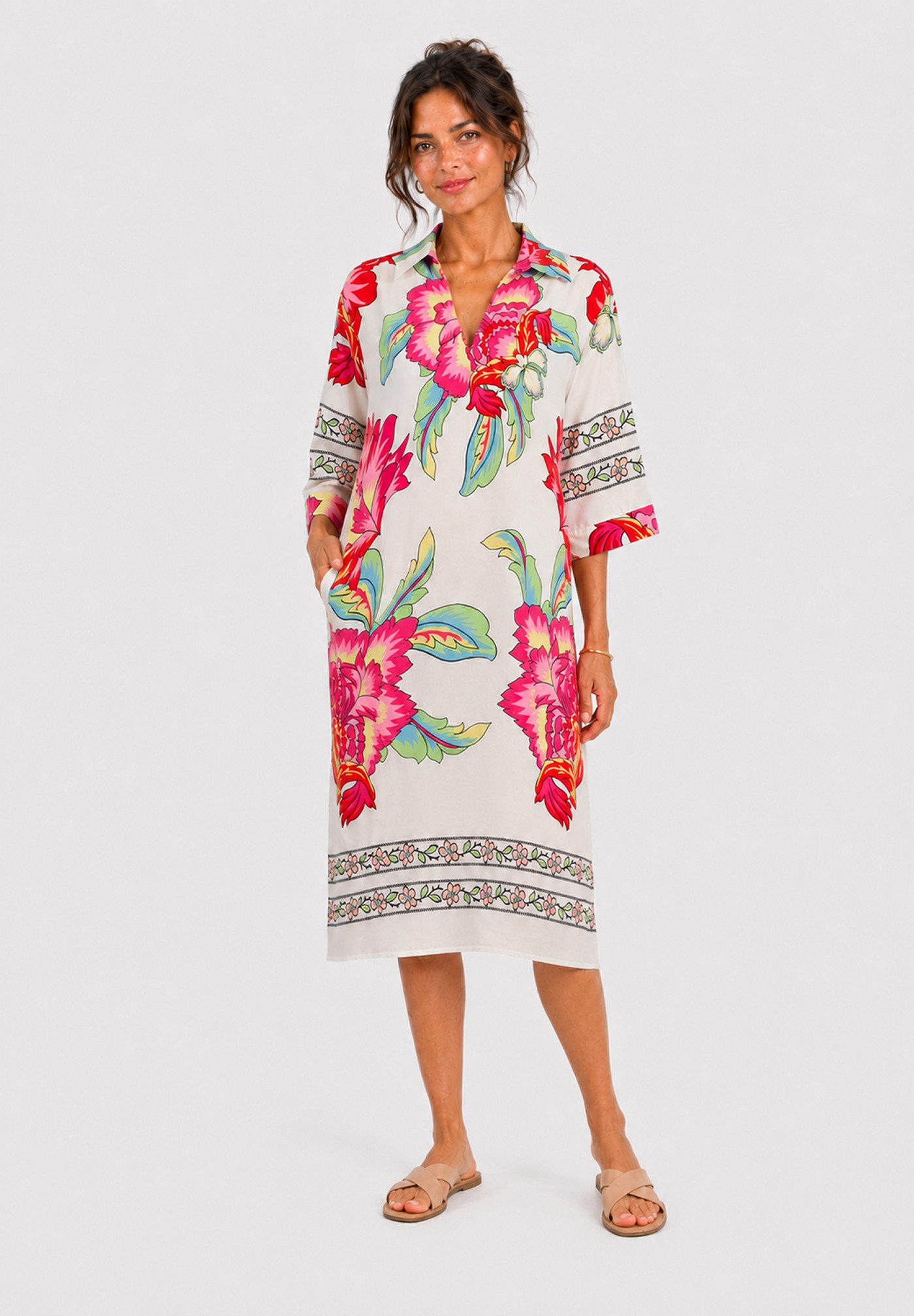 Key Largo Druckkleid WD BEAUTIFUL v-neck