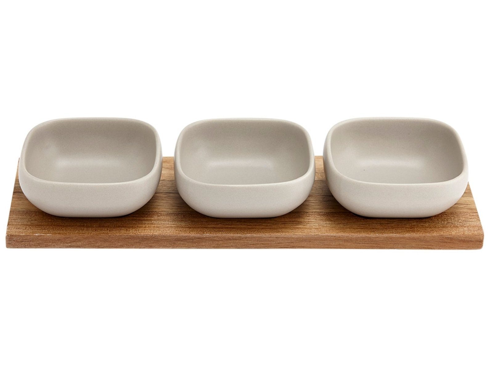 Servierschüssel ESSENTIALS Schalenset steingrau 4tlg.