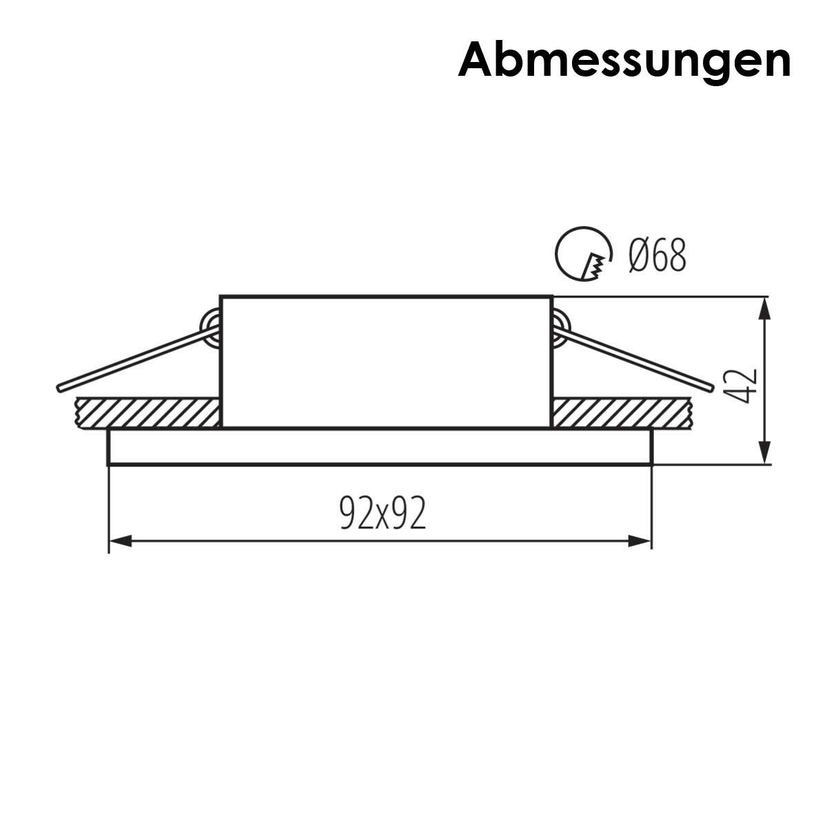 Kanlux Einbaurahmen Einbauleuchte SIMEN DSL B/G/B, Aluminium gepulvert