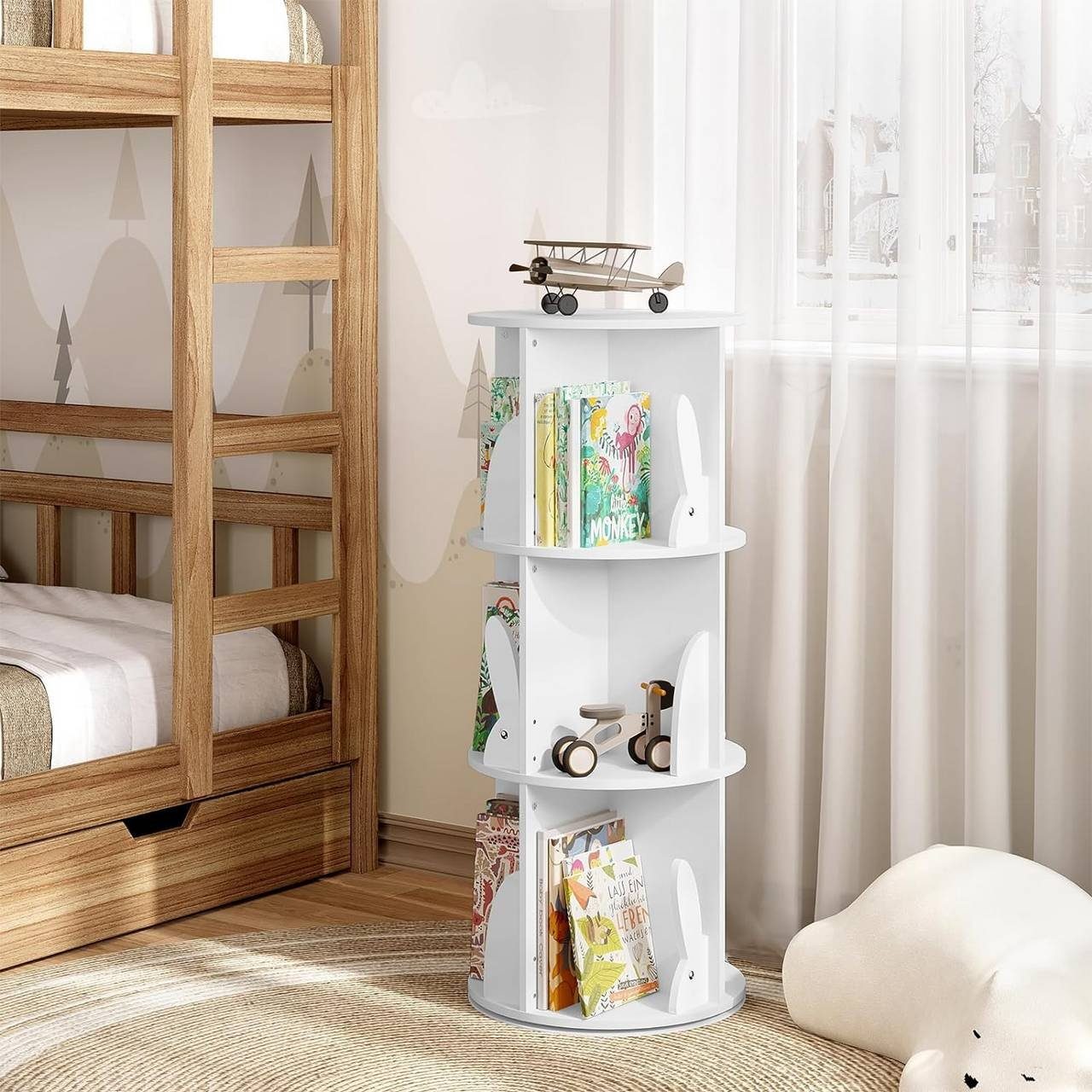 Woltu Kinderregal, 1-tlg., Bücherregal Kinder, drehbar, günstig online kaufen