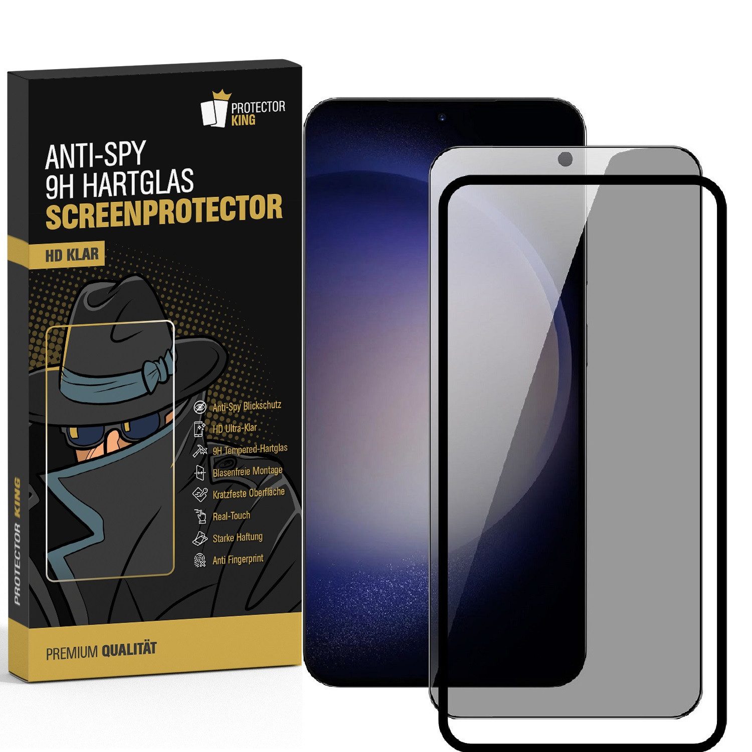 Protectorking Displayschutzfolie 1x Blickschutz 9H Panzerglas Anti-Spy Screen Protector Montagehilfe für Samsung Galaxy S26 Ultra, 1 Stück, Displayschutzfolie, Schutzfolie, Bildschirmschutz, kratz- & stoßfest