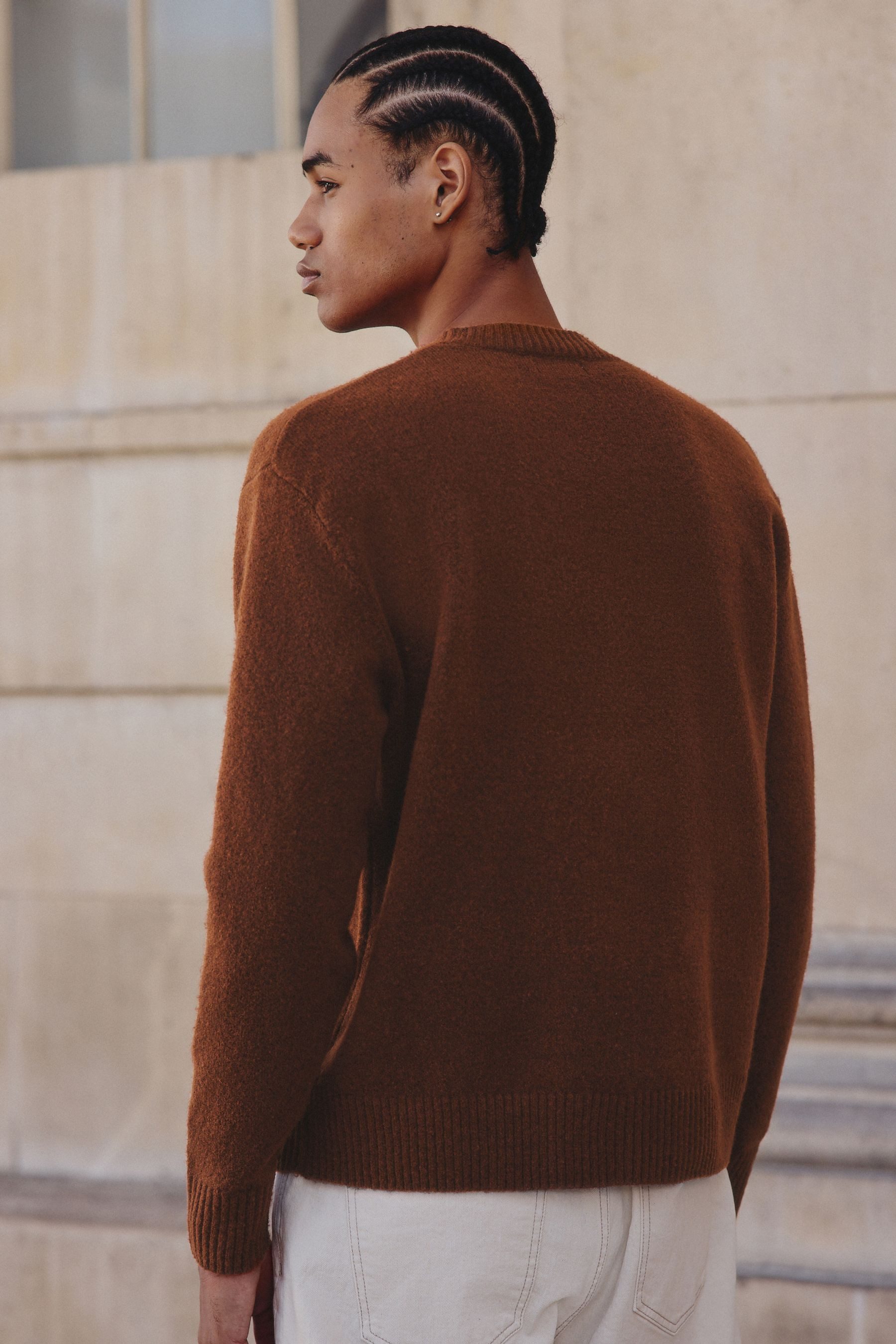 Next Rundhalspullover Relaxed Fit Kuscheliger Pullover mit Wollanteil (1-tl günstig online kaufen