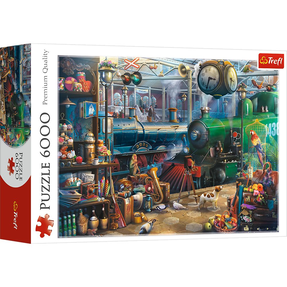 Trefl Puzzle Bahnhof 6000 Teile Puzzle, 6000 Puzzleteile, Made in Europe